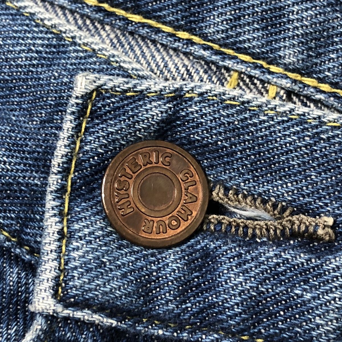 Hysteric Glamour 90s Hysteric Hibiscus Floral Patern Denim Pants Size US 29 - 8 Thumbnail