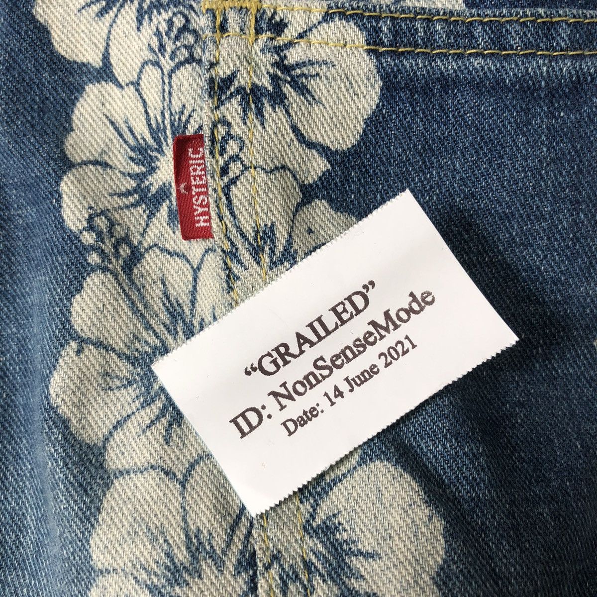 Hysteric Glamour 90s Hysteric Hibiscus Floral Patern Denim Pants Size US 29 - 6 Thumbnail