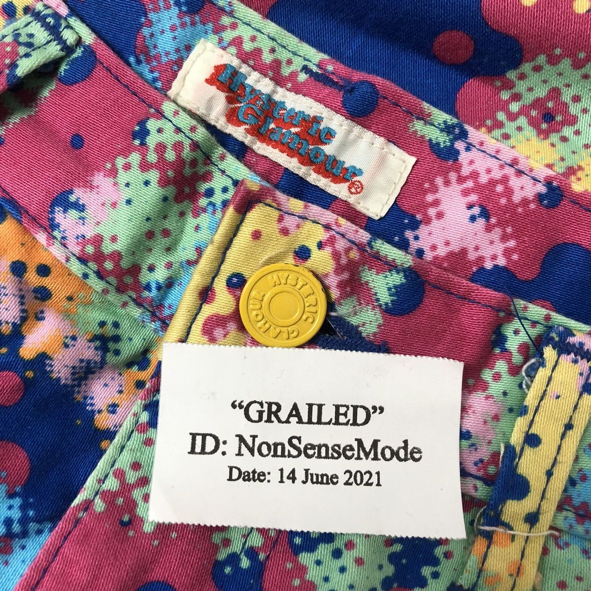 Hysteric Glamour 🖤NEEDGONE🖤90s Hysteric Psychedelic Multicolor Camo Size US 29 - 9 Thumbnail