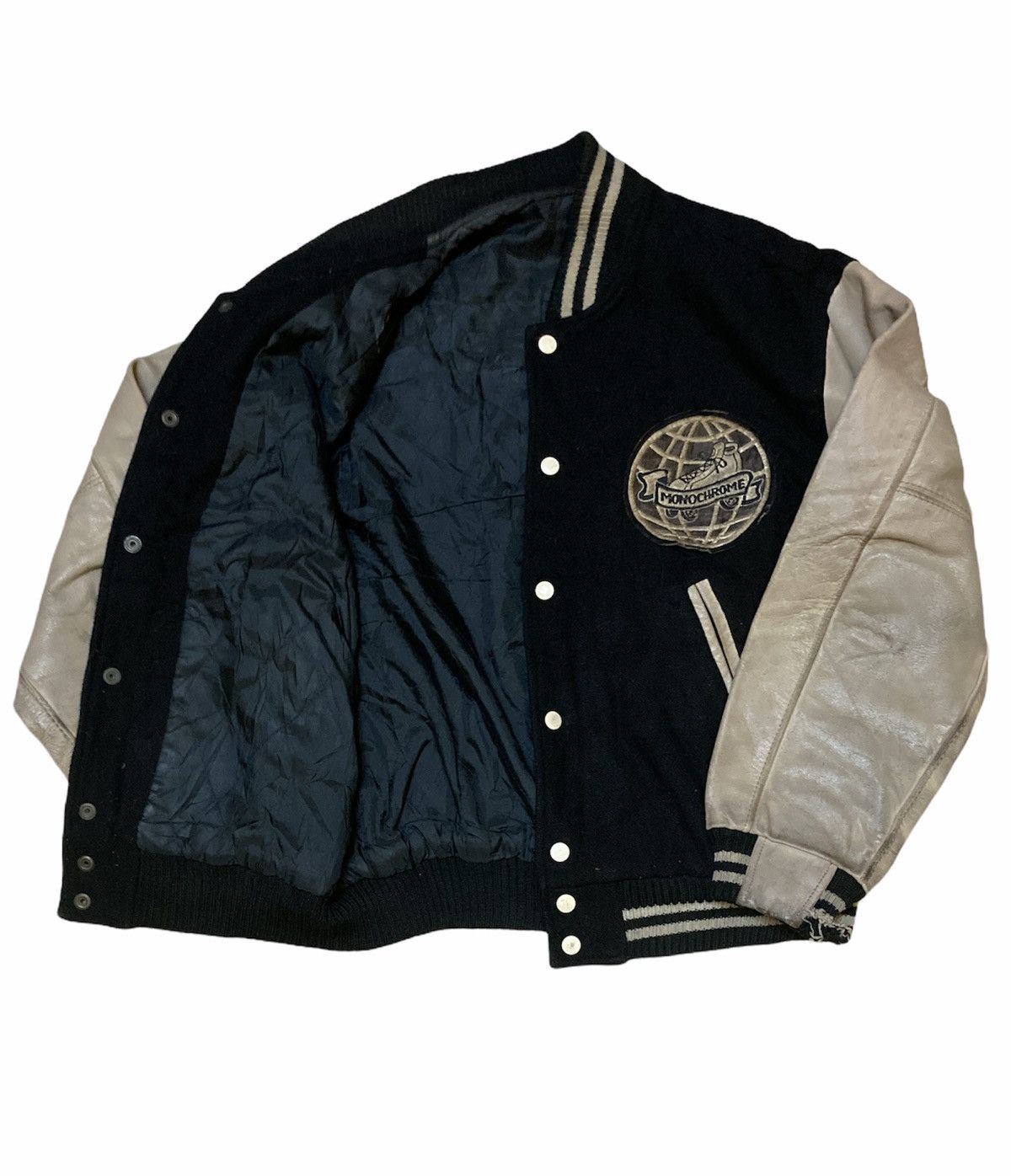 Japanese Brand × Vintage MONOCHROME JAPAN ROLLER SKATING CLUB VARSITY JACKET Size US L / EU 52-54 / 3 - 3 Thumbnail