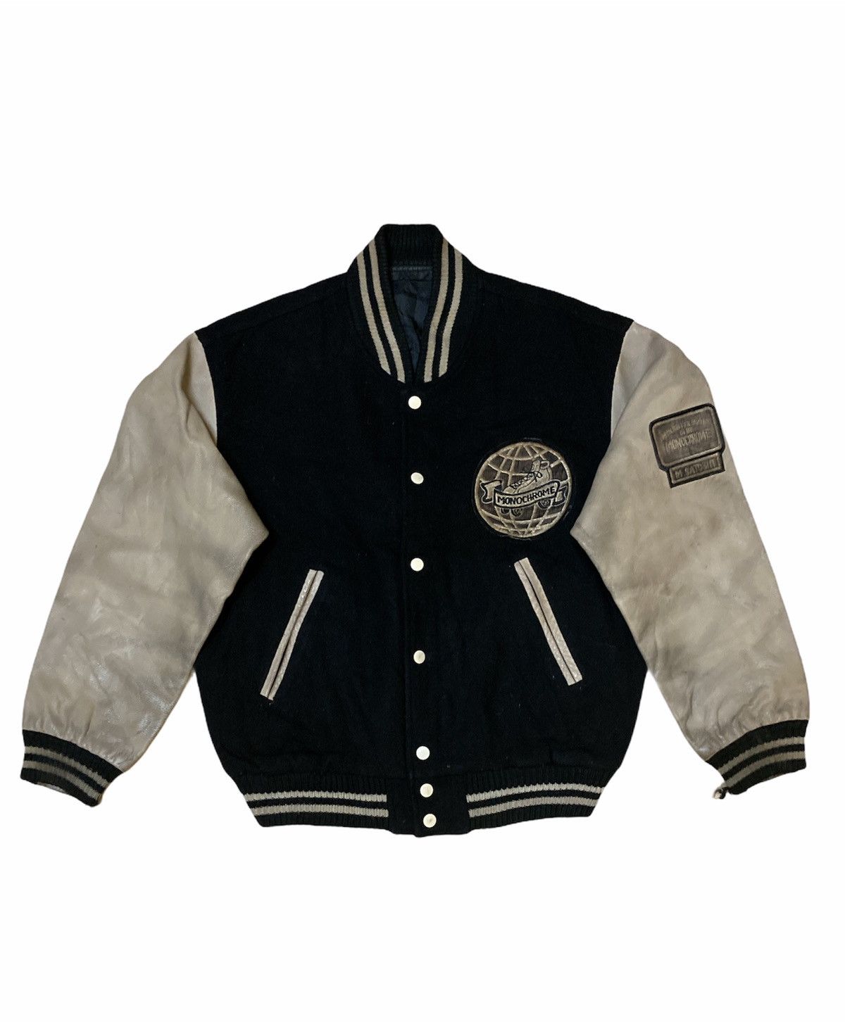 Japanese Brand × Vintage MONOCHROME JAPAN ROLLER SKATING CLUB VARSITY JACKET Size US L / EU 52-54 / 3 - 1 Thumbnail