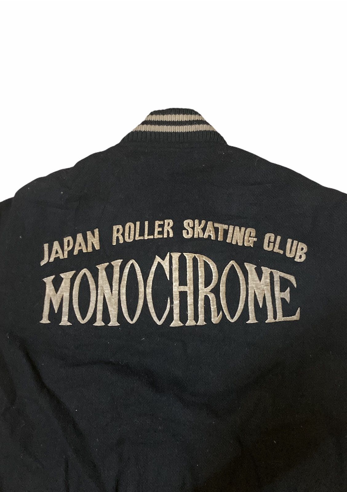 Japanese Brand × Vintage MONOCHROME JAPAN ROLLER SKATING CLUB VARSITY JACKET Size US L / EU 52-54 / 3 - 6 Thumbnail