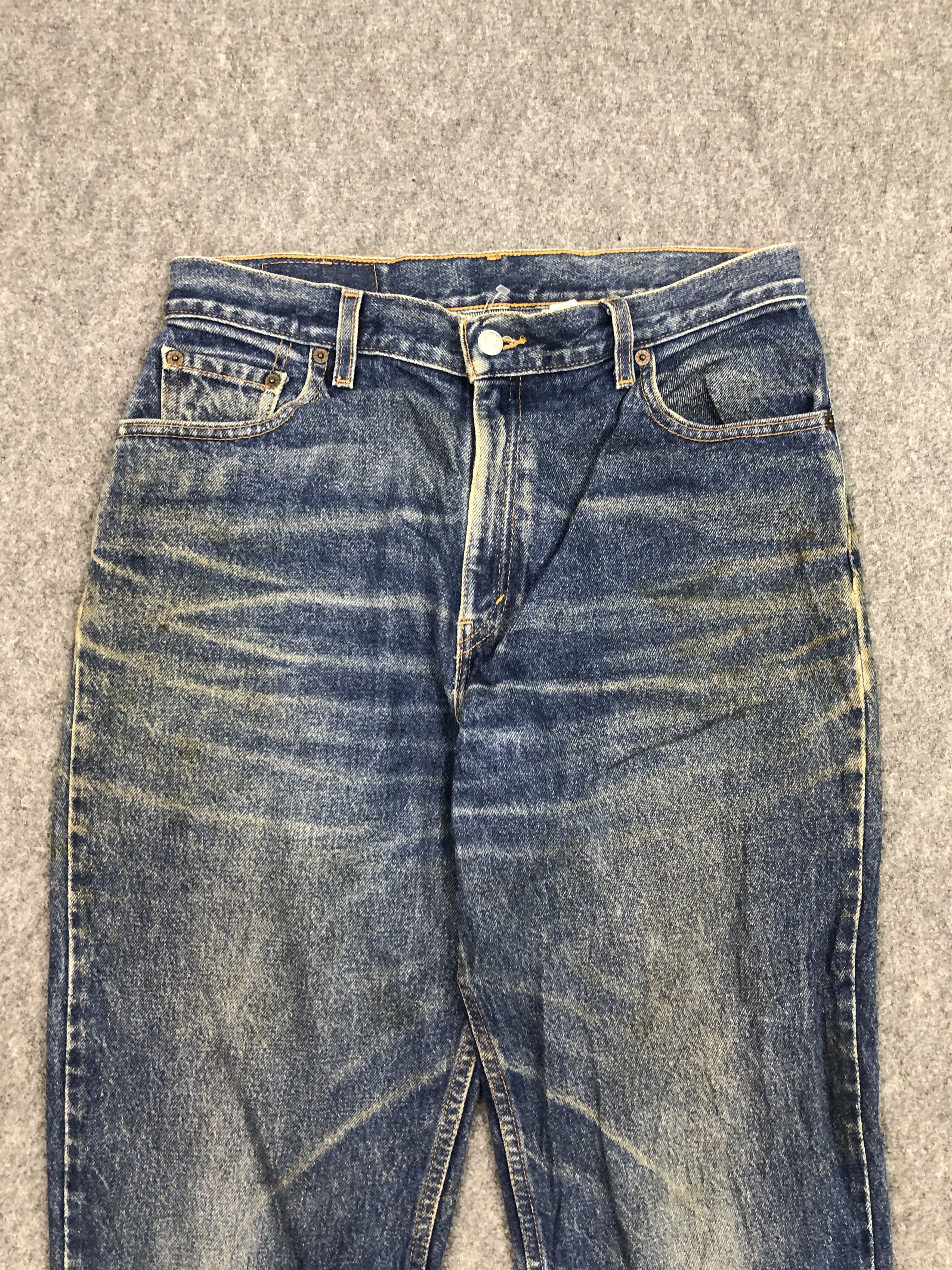 Levi's × Vintage Vintage Levis 550 Relaxed Fit Blue Denim DP0331 Size US 33 - 3 Thumbnail