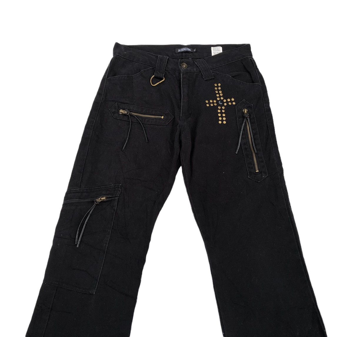 Beauty Beast 🔥Japanese Ba-tsu Studio Cargo Multipocket Flare Jeans🔥 Size US 29 - 3 Thumbnail