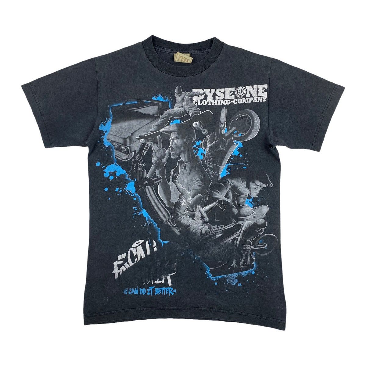Rap Tees 90’s Vintage Rap T Shirt Dyseone Hip Hop Graffiti Graphic Size US S / EU 44-46 / 1 - 1 Thumbnail