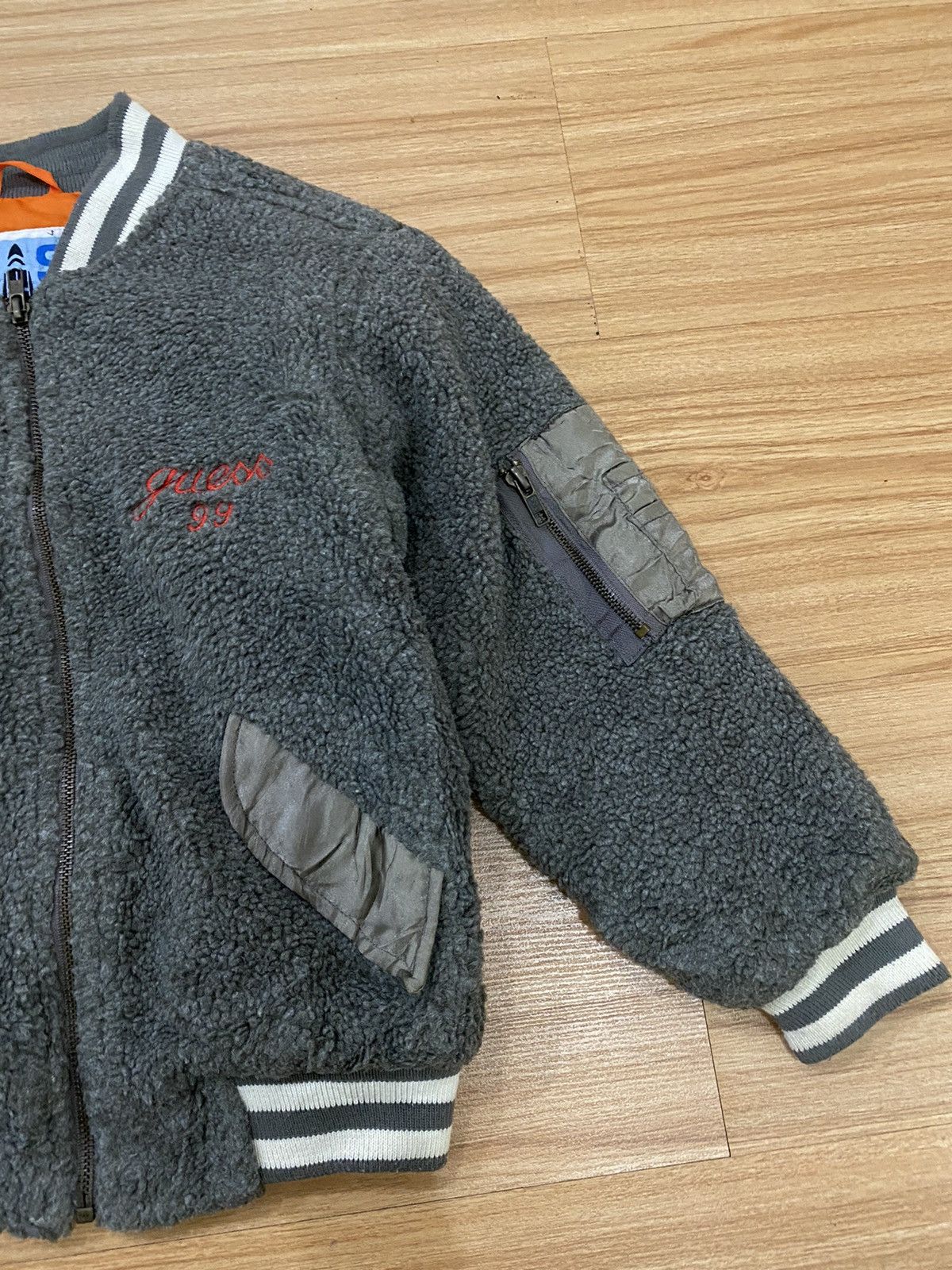 Guess GUESS USA SPACE MAIL BOMBER KID FLEECE JACKET Size US XXS / EU 40 - 3 Thumbnail