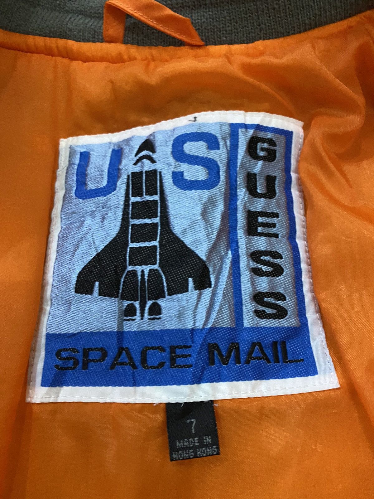 Guess GUESS USA SPACE MAIL BOMBER KID FLEECE JACKET Size US XXS / EU 40 - 8 Thumbnail
