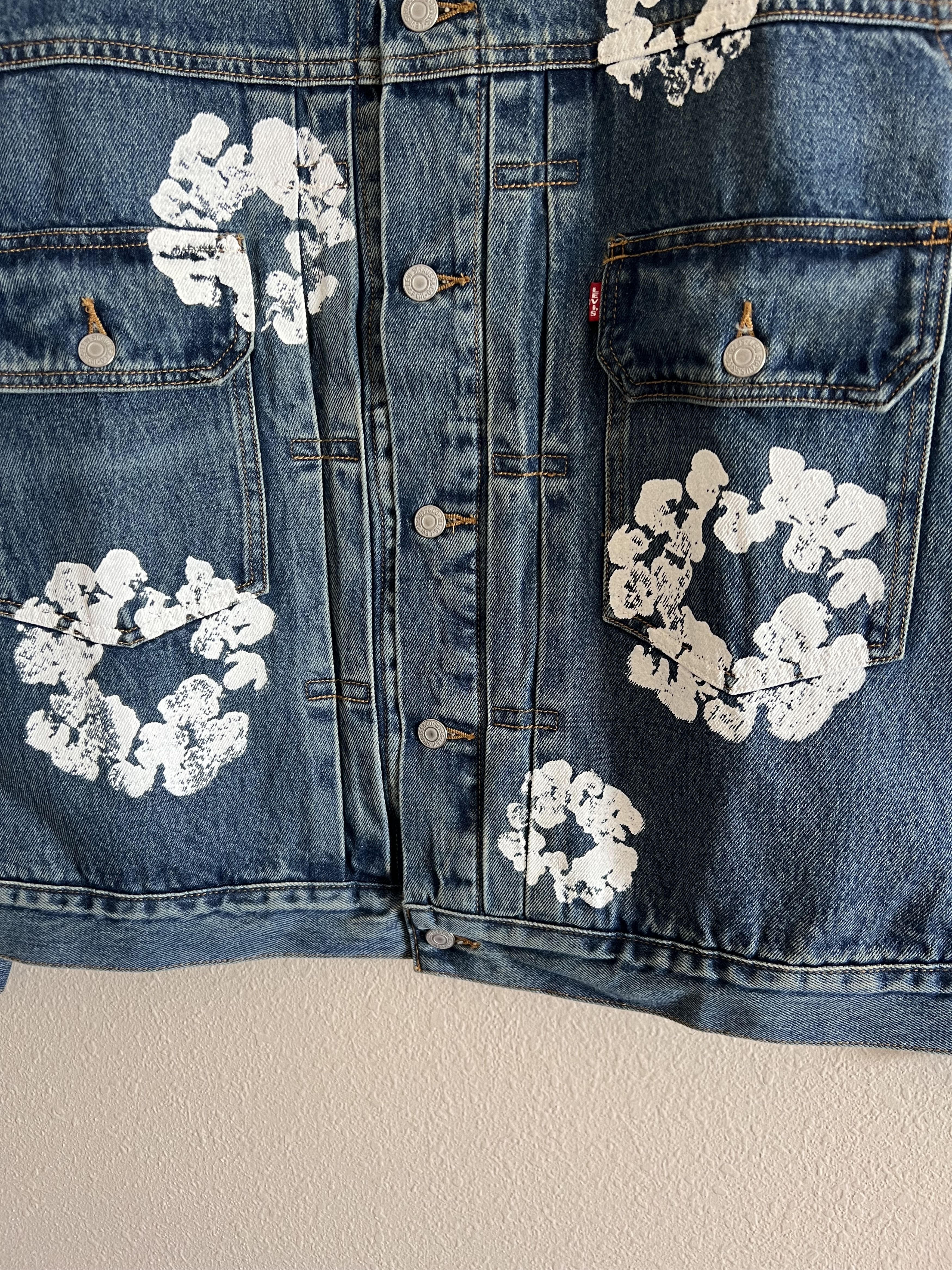 DENIM TEARS × Levi's Denim Tears Levi's Type 2 Printed Wreath Denim Jacket Dark Size US XL / EU 56 / 4 - 3 Thumbnail