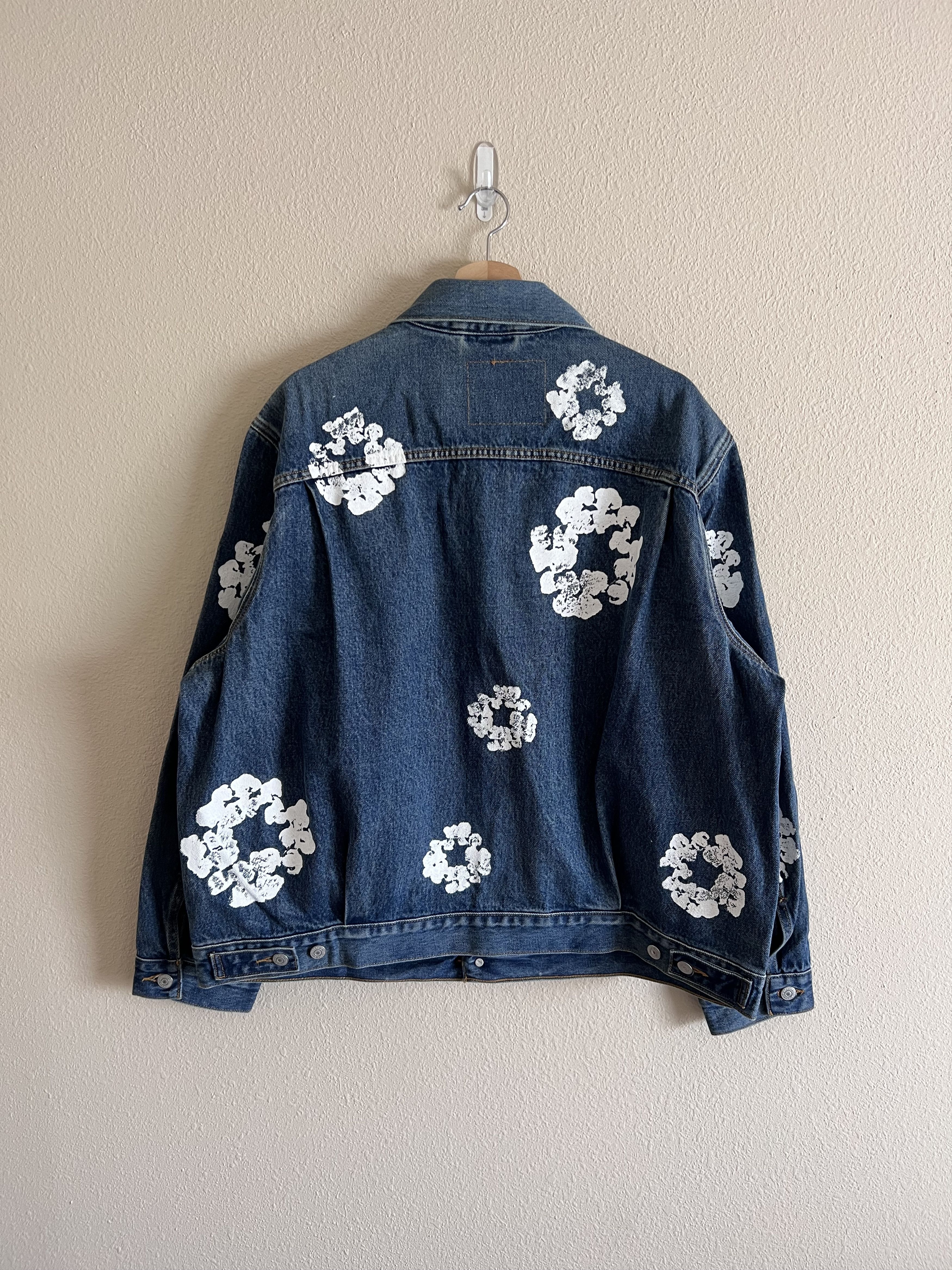 DENIM TEARS × Levi's Denim Tears Levi's Type 2 Printed Wreath Denim Jacket Dark Size US XL / EU 56 / 4 - 5 Thumbnail