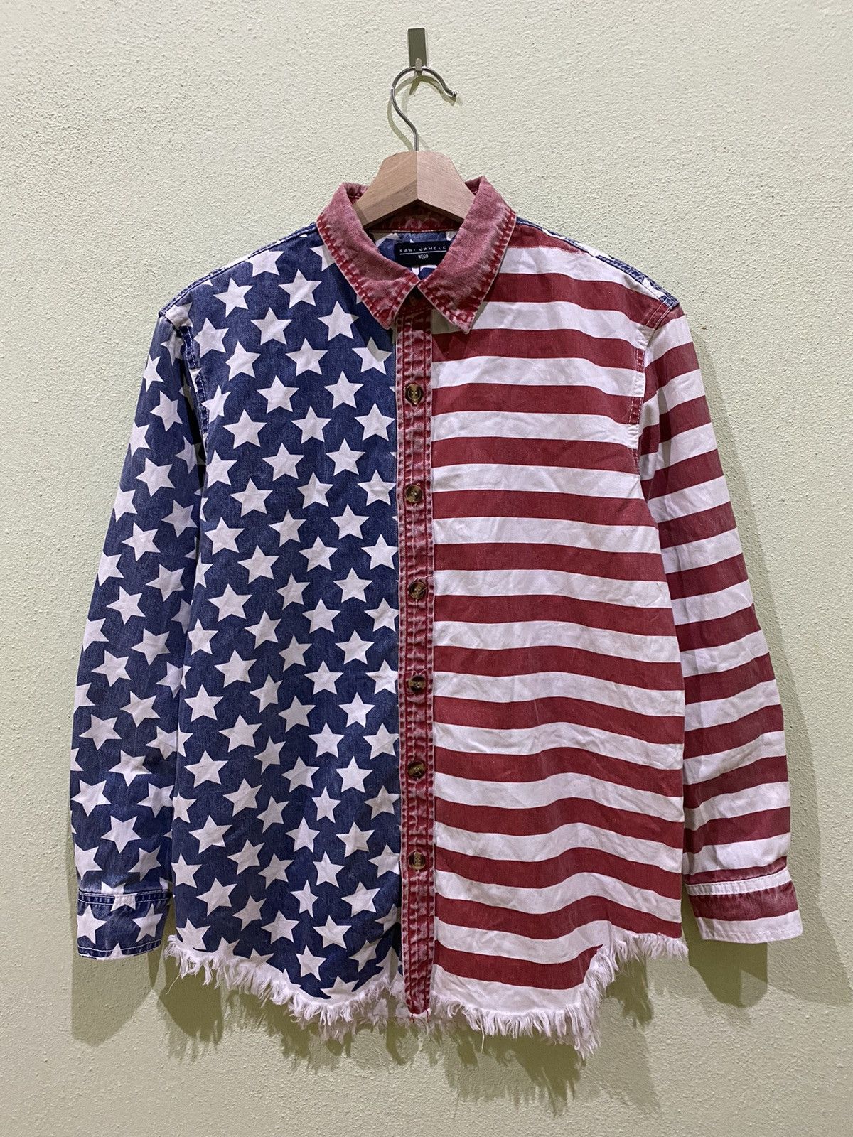 Designer × Vintage USA FLAG BUTTON UP SHIRT BY KAWI JAMELE Size US M / EU 48-50 / 2 - 1 Thumbnail