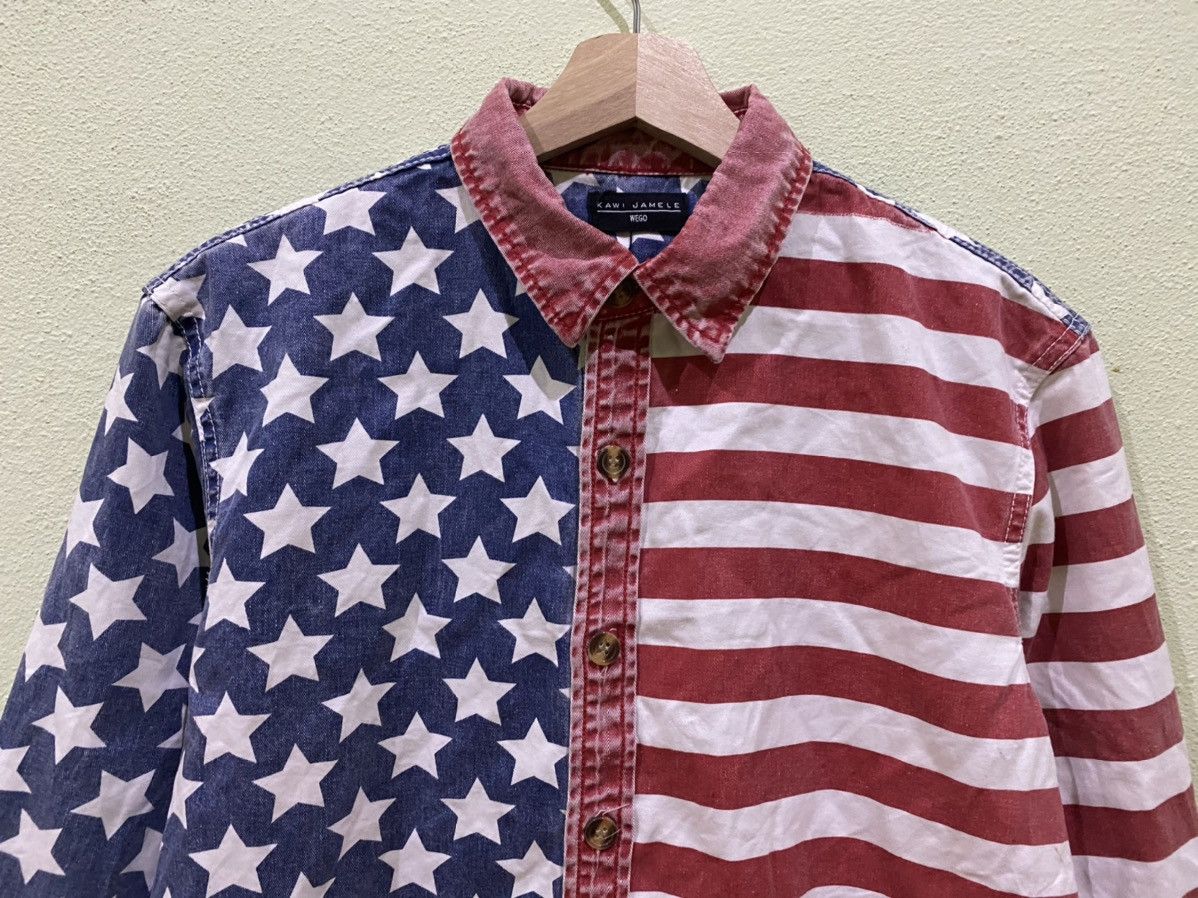 Designer × Vintage USA FLAG BUTTON UP SHIRT BY KAWI JAMELE Size US M / EU 48-50 / 2 - 4 Thumbnail