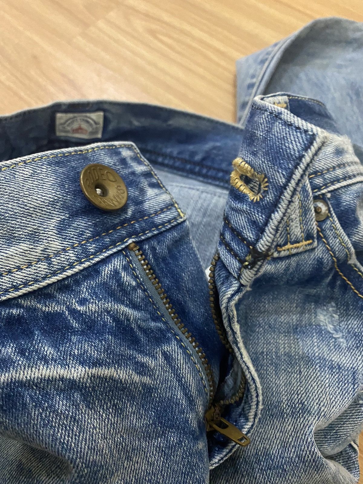 Japanese Brand RODEO CROWNS PATCHWORK DISTRESS DENIME Size US 30 / EU 46 - 13 Thumbnail
