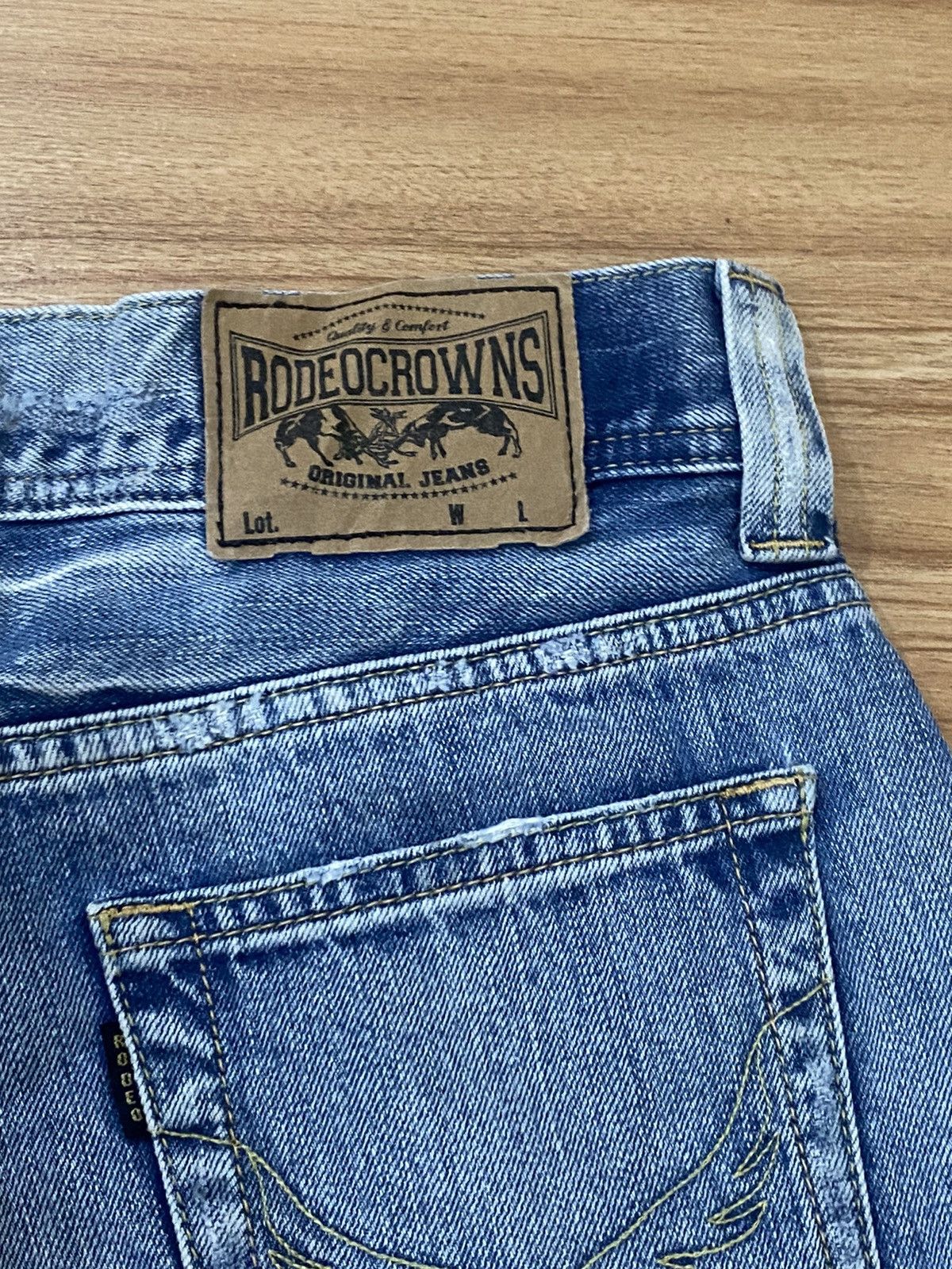 Japanese Brand RODEO CROWNS PATCHWORK DISTRESS DENIME Size US 30 / EU 46 - 10 Thumbnail