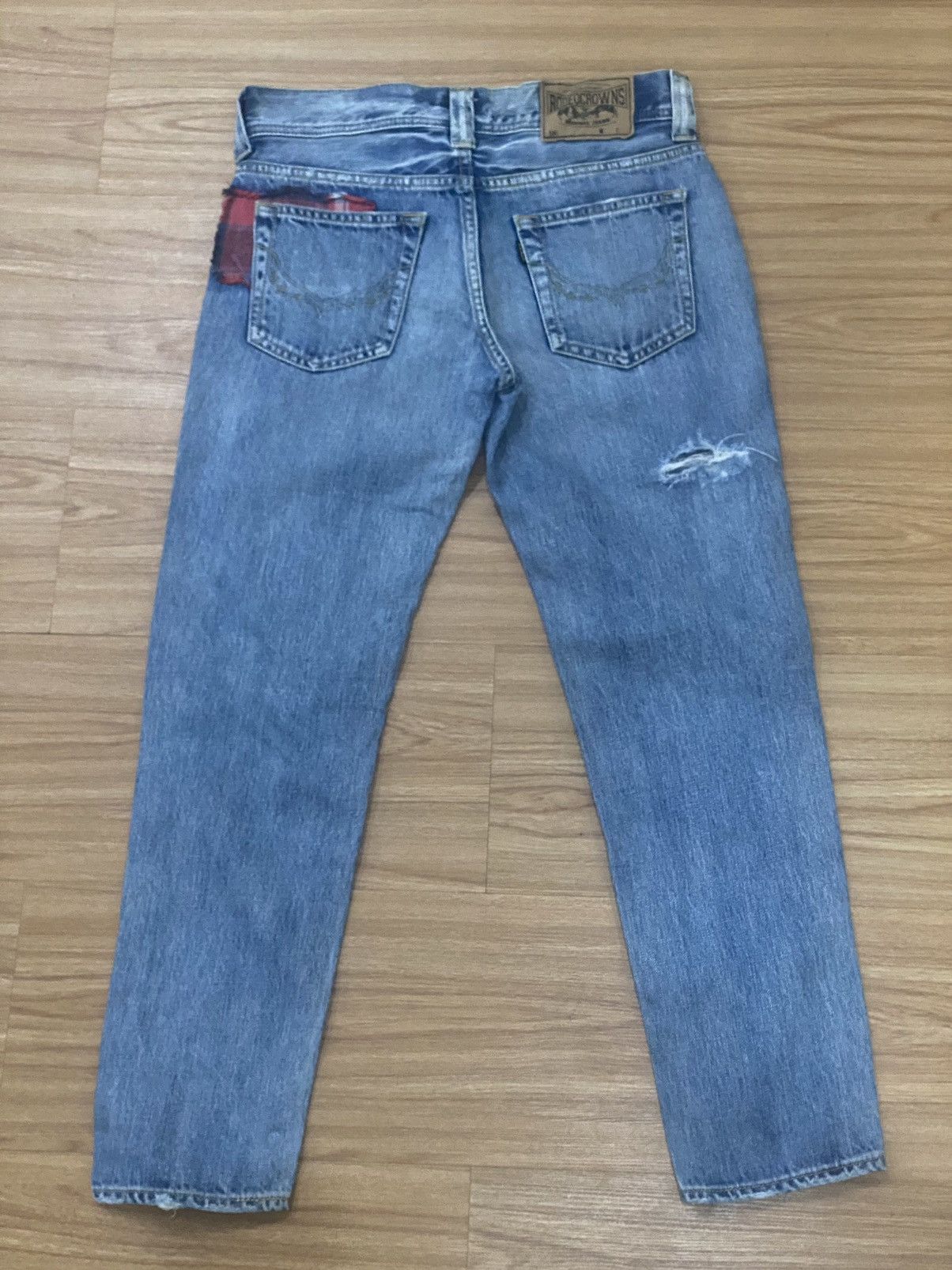 Japanese Brand RODEO CROWNS PATCHWORK DISTRESS DENIME Size US 30 / EU 46 - 8 Thumbnail