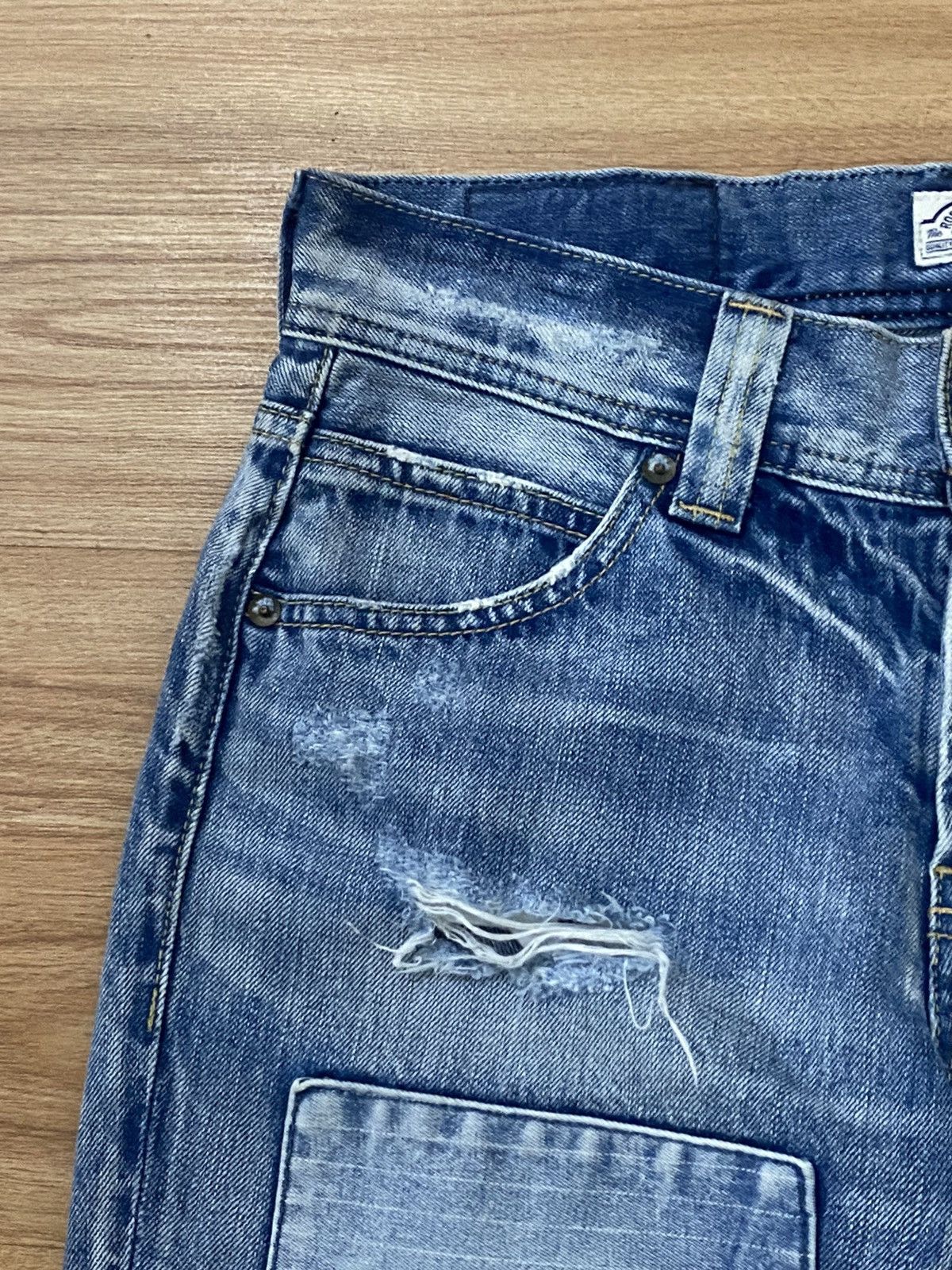 Japanese Brand RODEO CROWNS PATCHWORK DISTRESS DENIME Size US 30 / EU 46 - 5 Thumbnail