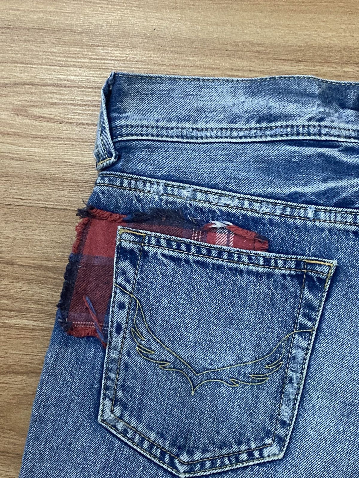 Japanese Brand RODEO CROWNS PATCHWORK DISTRESS DENIME Size US 30 / EU 46 - 12 Thumbnail