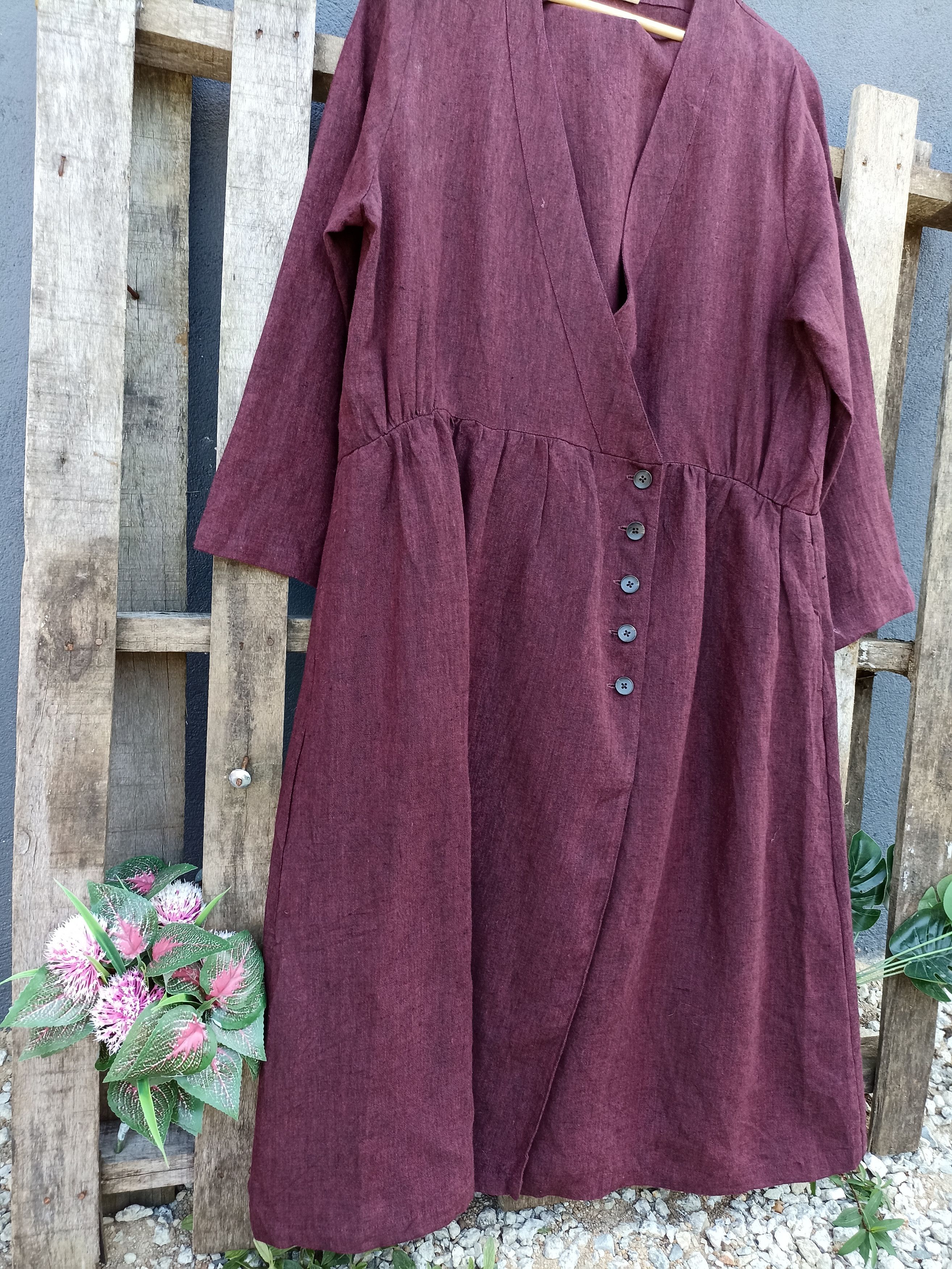 Designer × Japanese Brand Japan designer Gown Linen Fashion Size US L / EU 52-54 / 3 - 3 Thumbnail