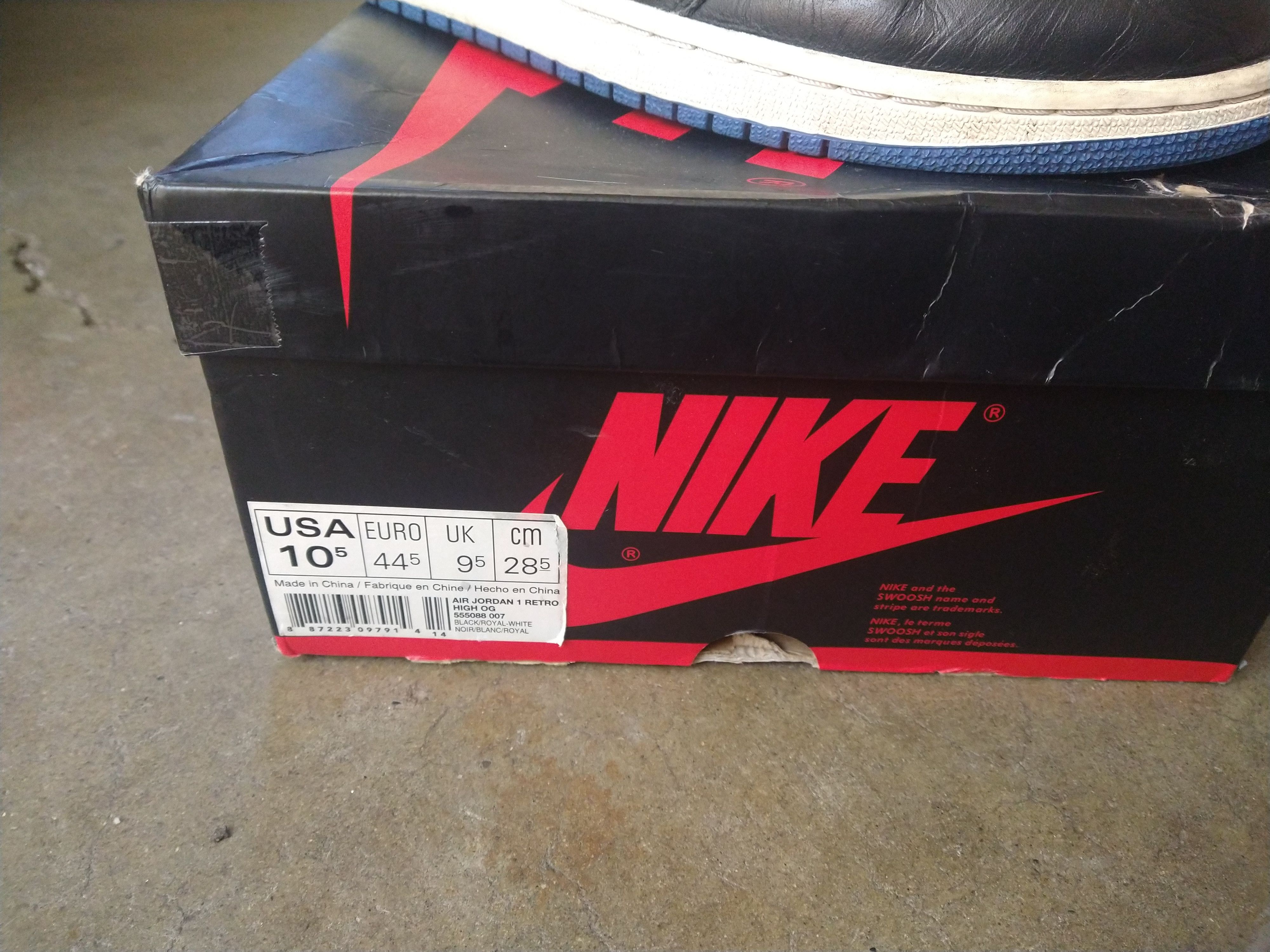 Jordan Brand Nike Air Jordan Retro 1 High OG Royals Size 10.5 555088-007 Size US 10.5 / EU 43-44 - 22 Thumbnail