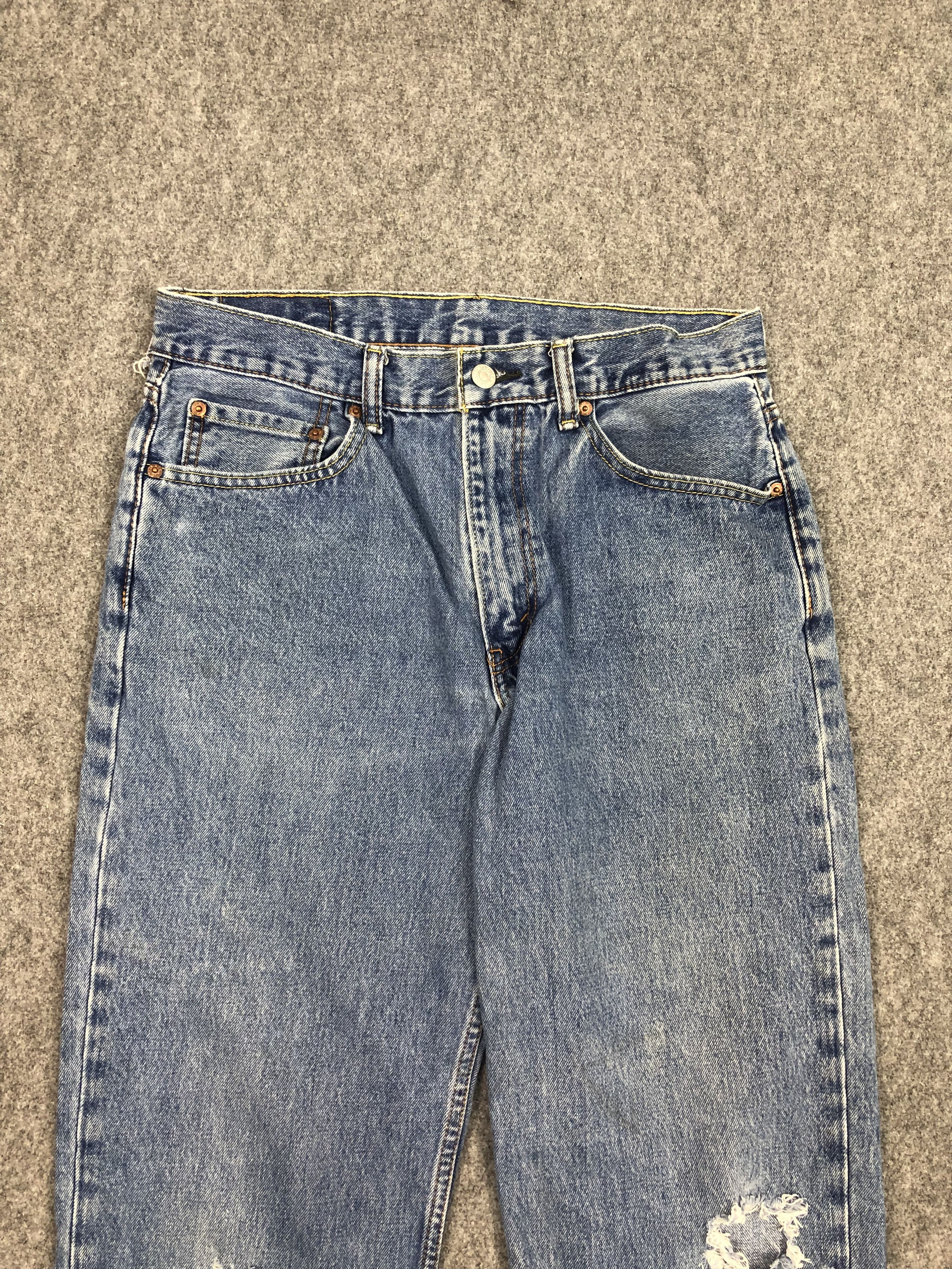 Levi's × Vintage Vintage Distressed Levis 550 Jeans DP0377 Size US 33 - 3 Thumbnail