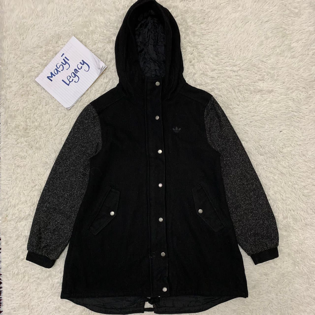 Adidas Adidas with the 3 stripes fishtail style hoodie jacket Size US S / EU 44-46 / 1 - 1 Thumbnail