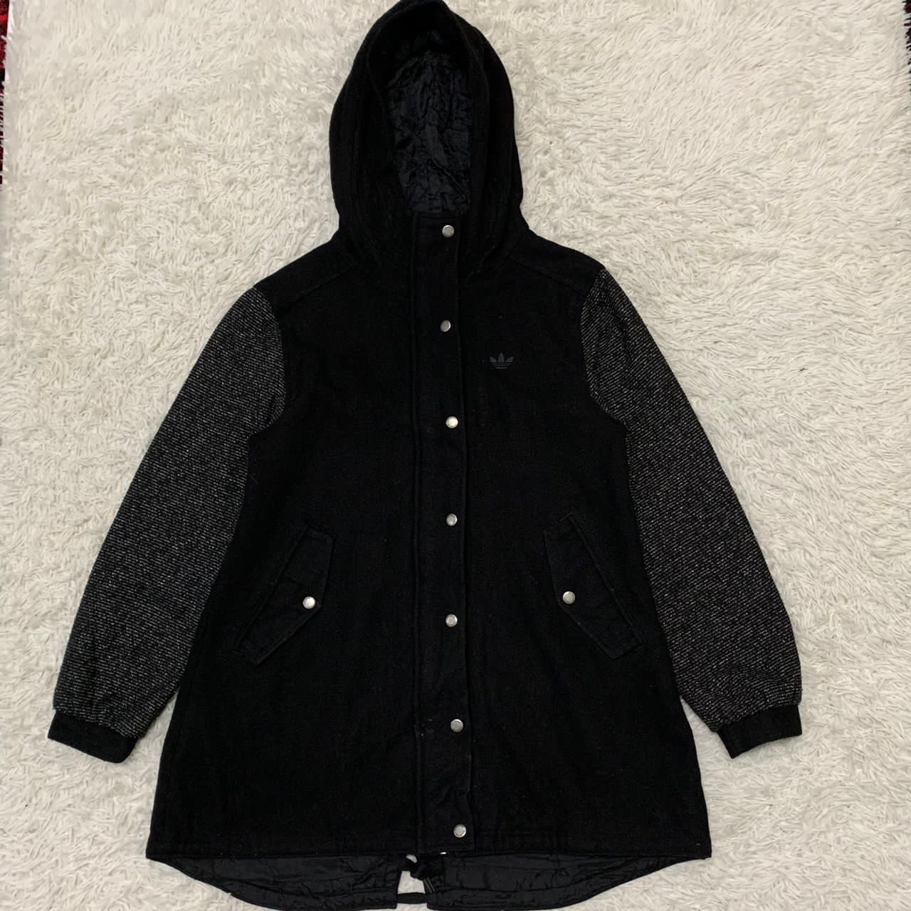 Adidas Adidas with the 3 stripes fishtail style hoodie jacket Size US S / EU 44-46 / 1 - 12 Thumbnail