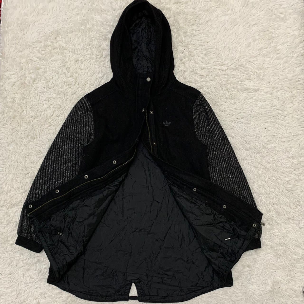 Adidas Adidas with the 3 stripes fishtail style hoodie jacket Size US S / EU 44-46 / 1 - 3 Thumbnail