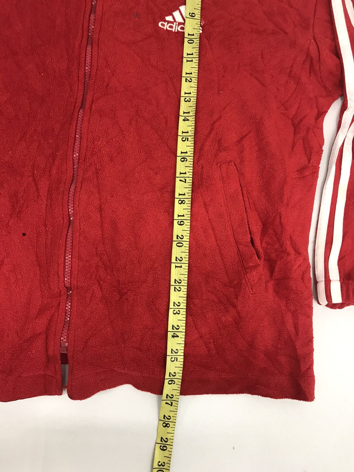 Adidas Vintage Adidas Fleece Hoodie Sweatshirt Zipper Style Size US L / EU 52-54 / 3 - 7 Thumbnail