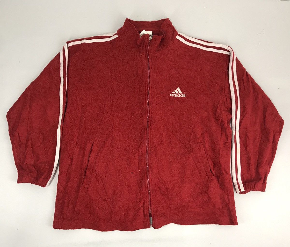 Adidas Vintage Adidas Fleece Hoodie Sweatshirt Zipper Style Size US L / EU 52-54 / 3 - 2 Thumbnail