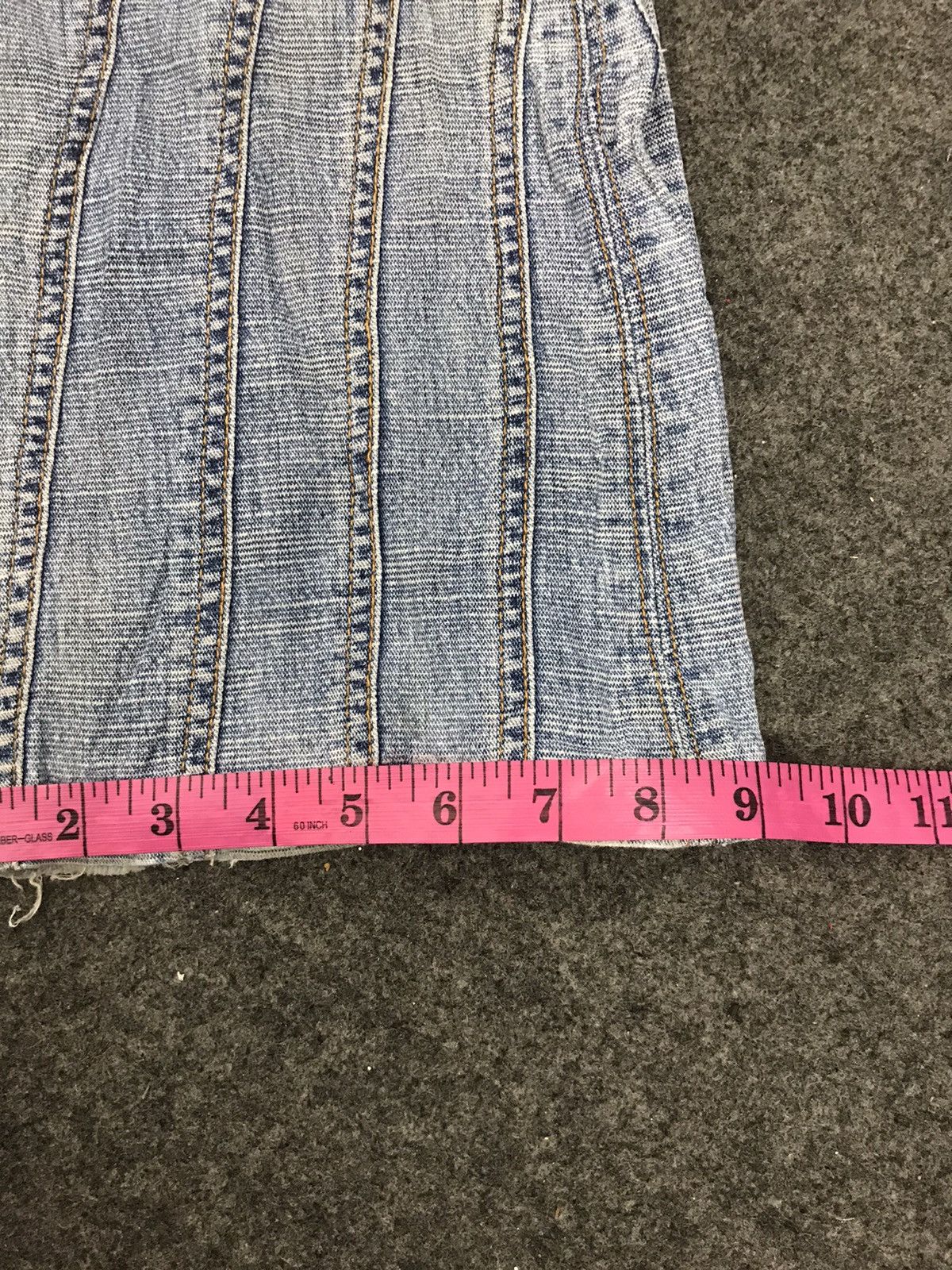 Japanese Brand Pink Papillon Bootcut Style Unisex Distressed Denim Size 29" - 6 Thumbnail