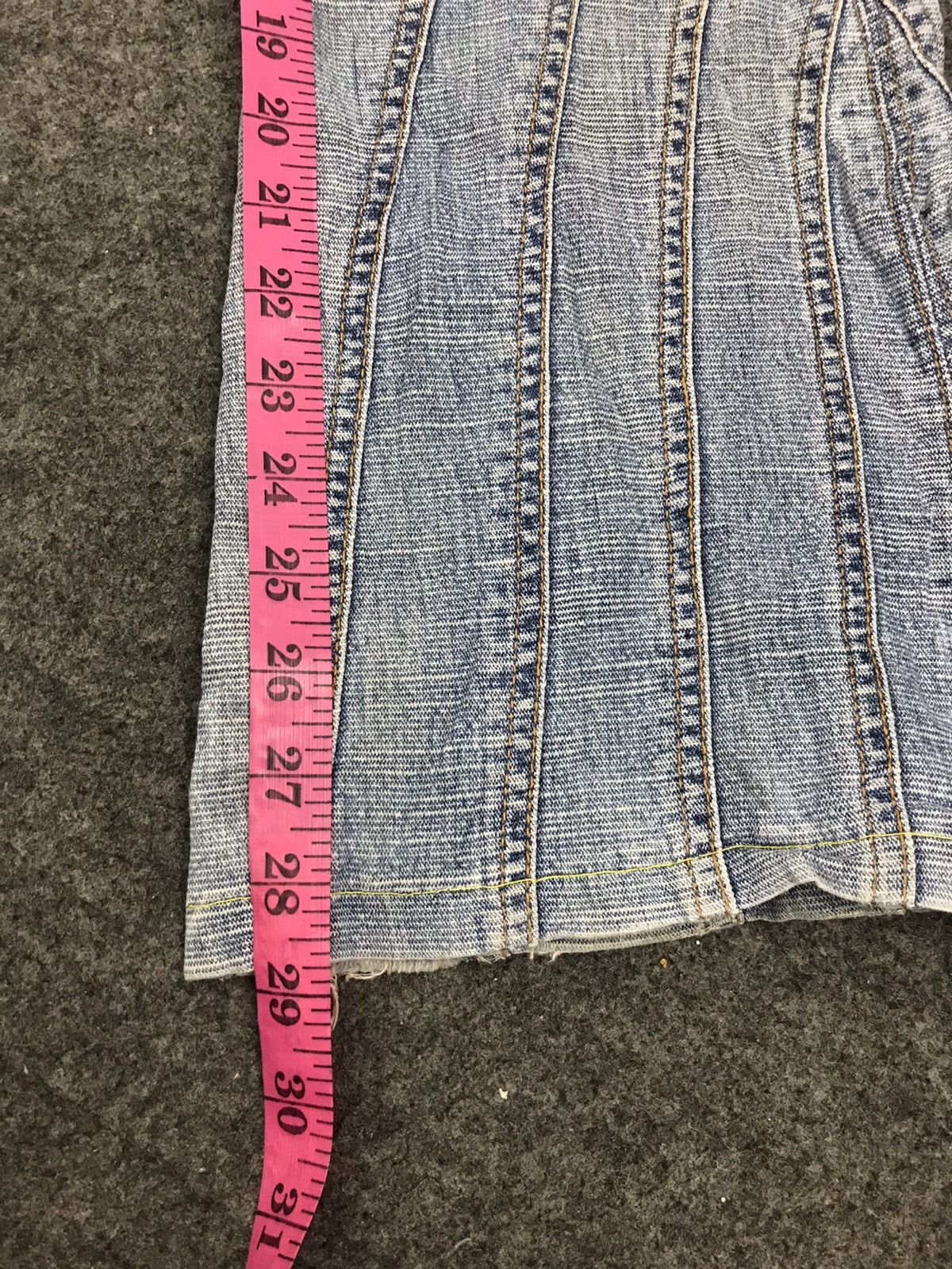 Japanese Brand Pink Papillon Bootcut Style Unisex Distressed Denim Size 29" - 7 Thumbnail