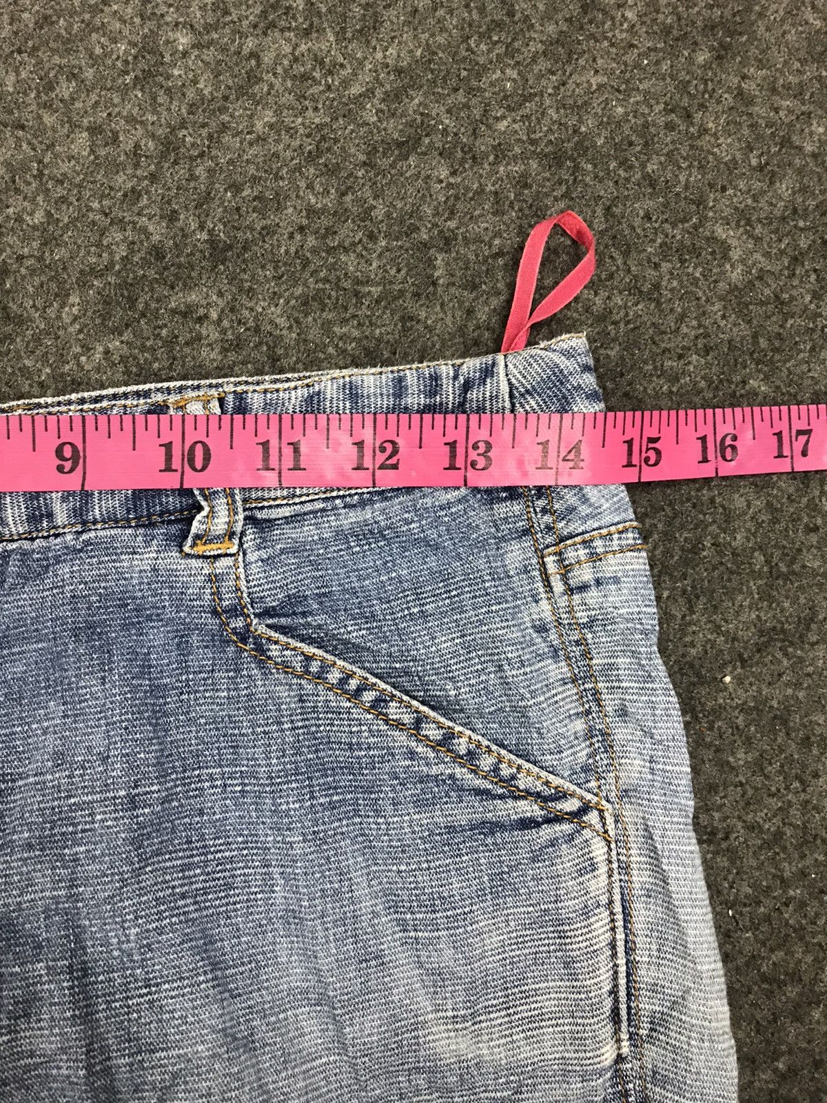 Japanese Brand Pink Papillon Bootcut Style Unisex Distressed Denim Size 29" - 3 Thumbnail