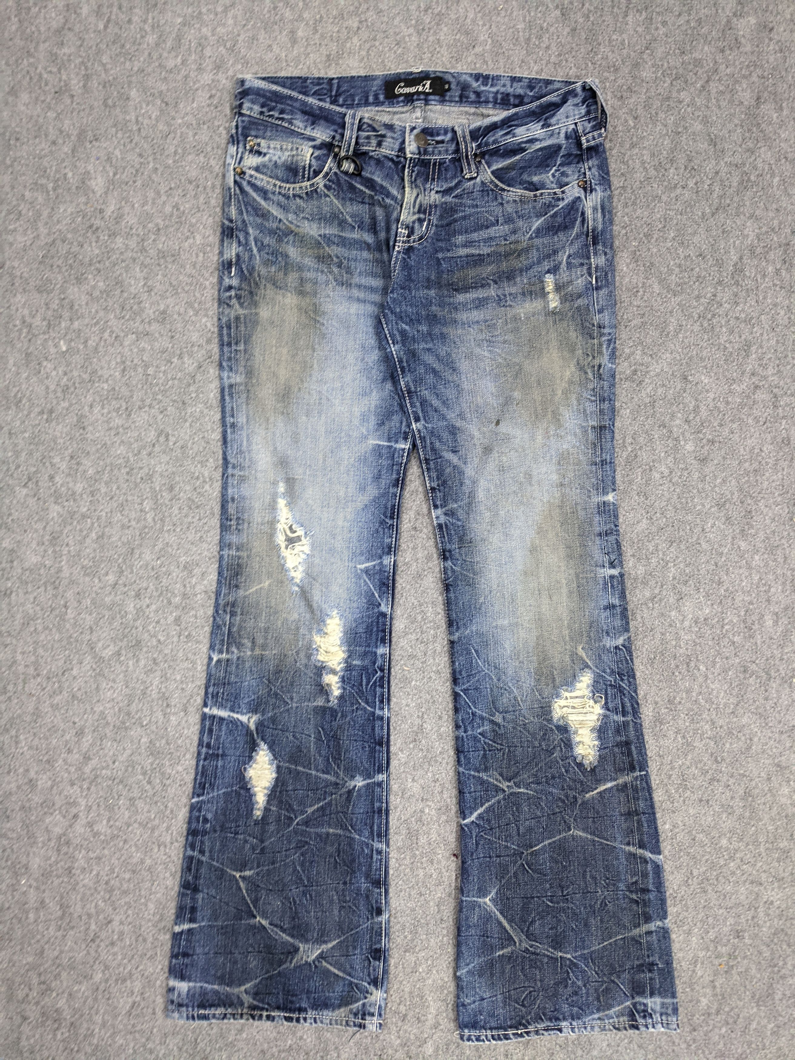 If Six Was Nine × Japanese Brand × Vintage Vintage Distressed Flared Jeans DP0663 Size US 33 - 1 Thumbnail