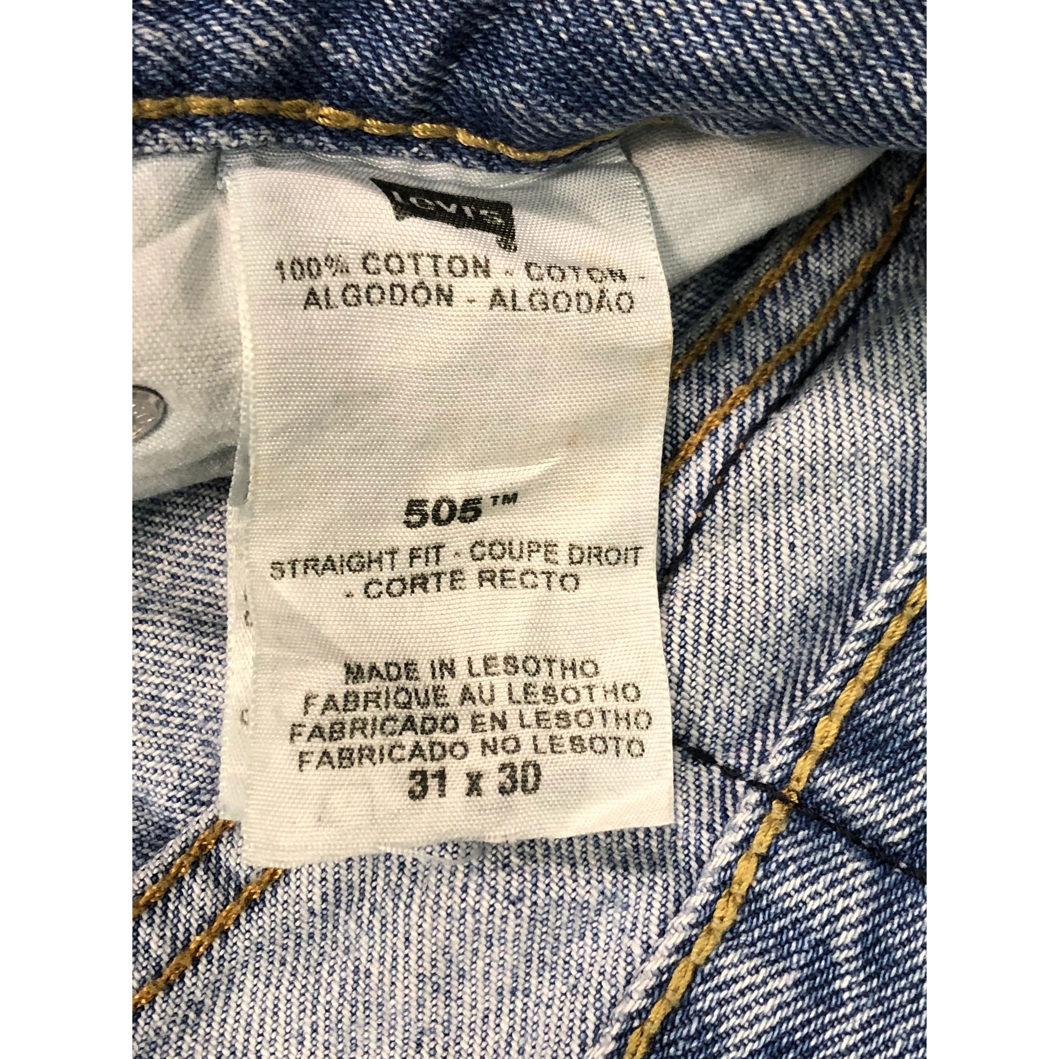 Levi's × Vintage Vintage Levis 505 Regular Fit Faded Denim DP0198 Size US 33 - 7 Thumbnail