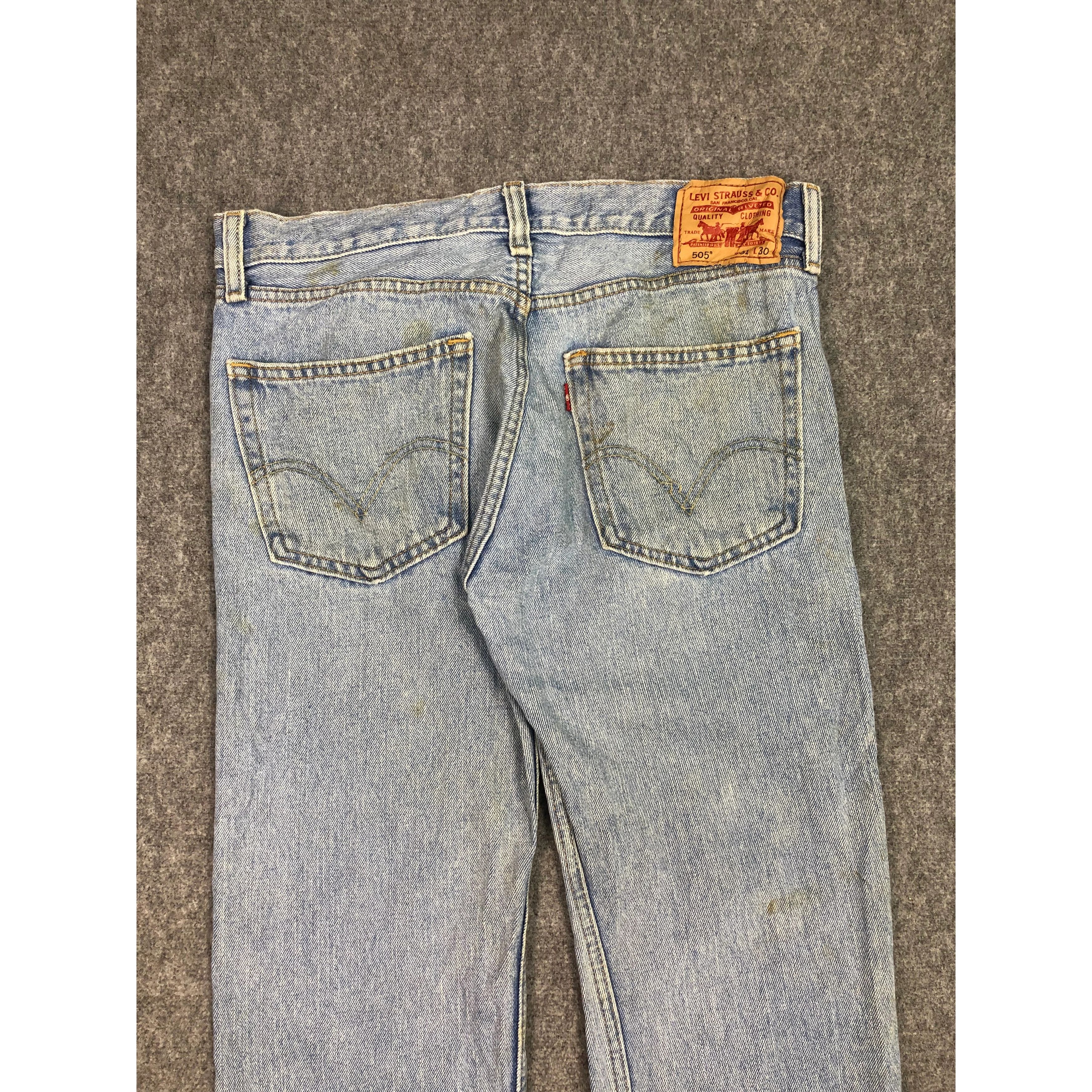 Levi's × Vintage Vintage Levis 505 Regular Fit Faded Denim DP0198 Size US 33 - 4 Thumbnail