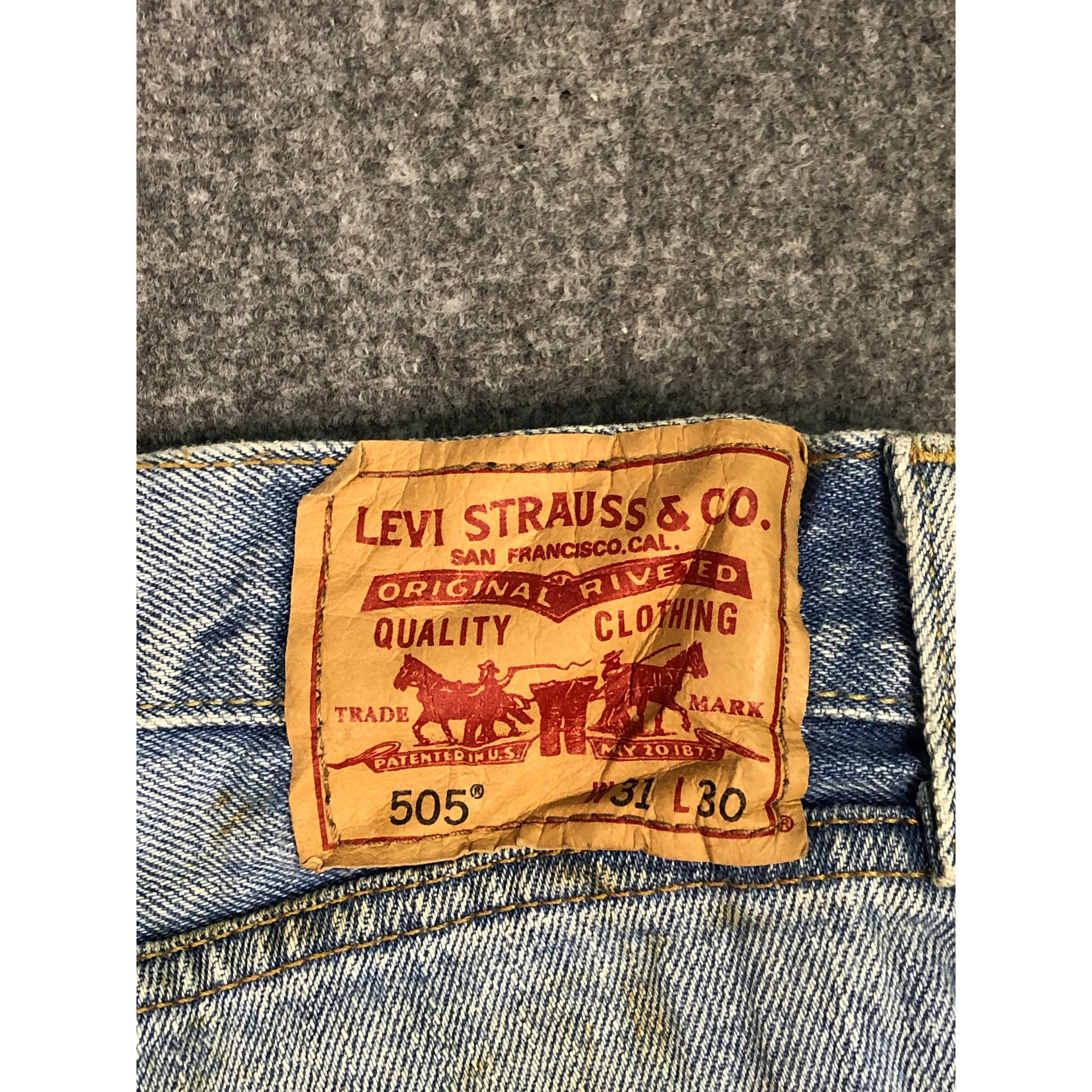 Levi's × Vintage Vintage Levis 505 Regular Fit Faded Denim DP0198 Size US 33 - 5 Thumbnail