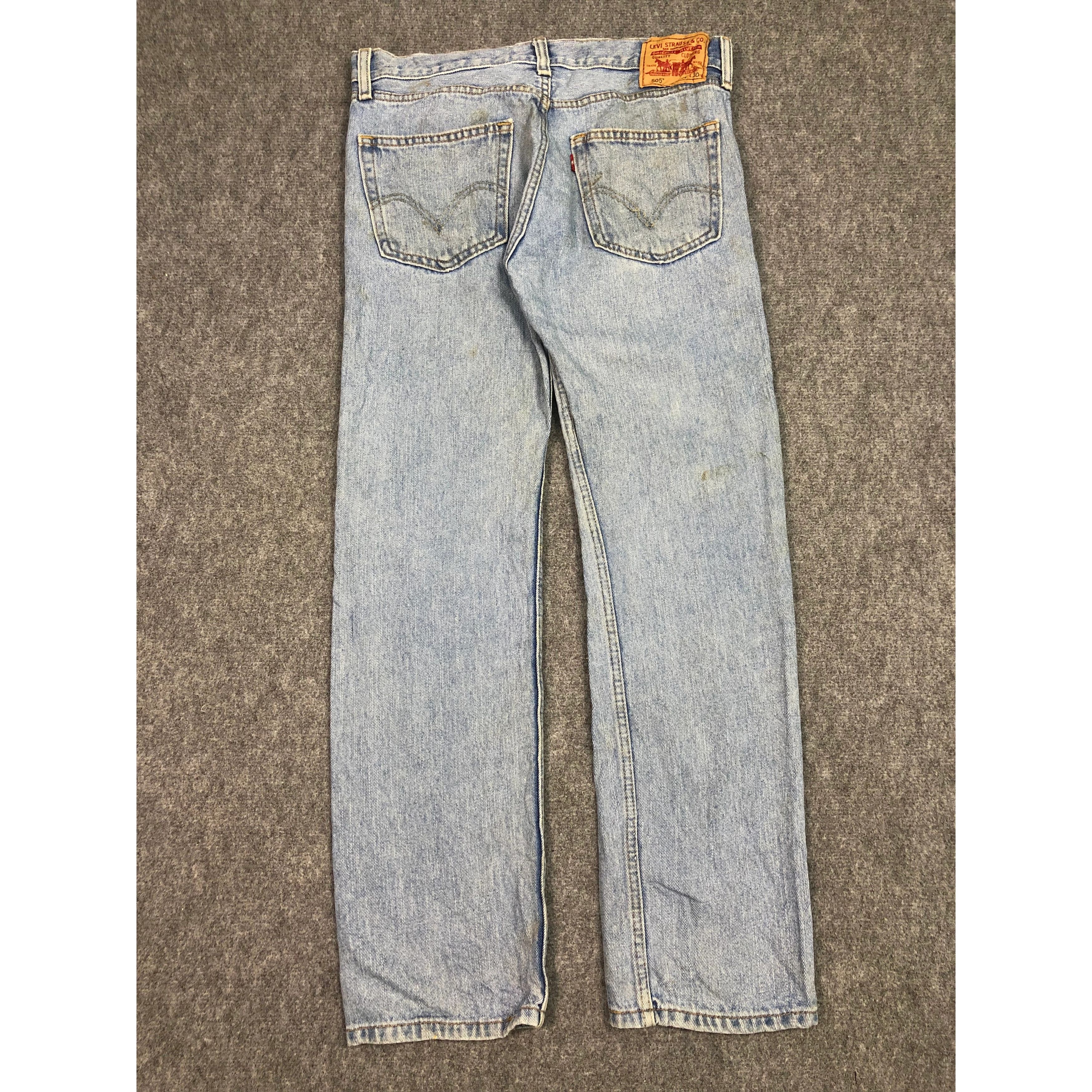 Levi's × Vintage Vintage Levis 505 Regular Fit Faded Denim DP0198 Size US 33 - 2 Thumbnail