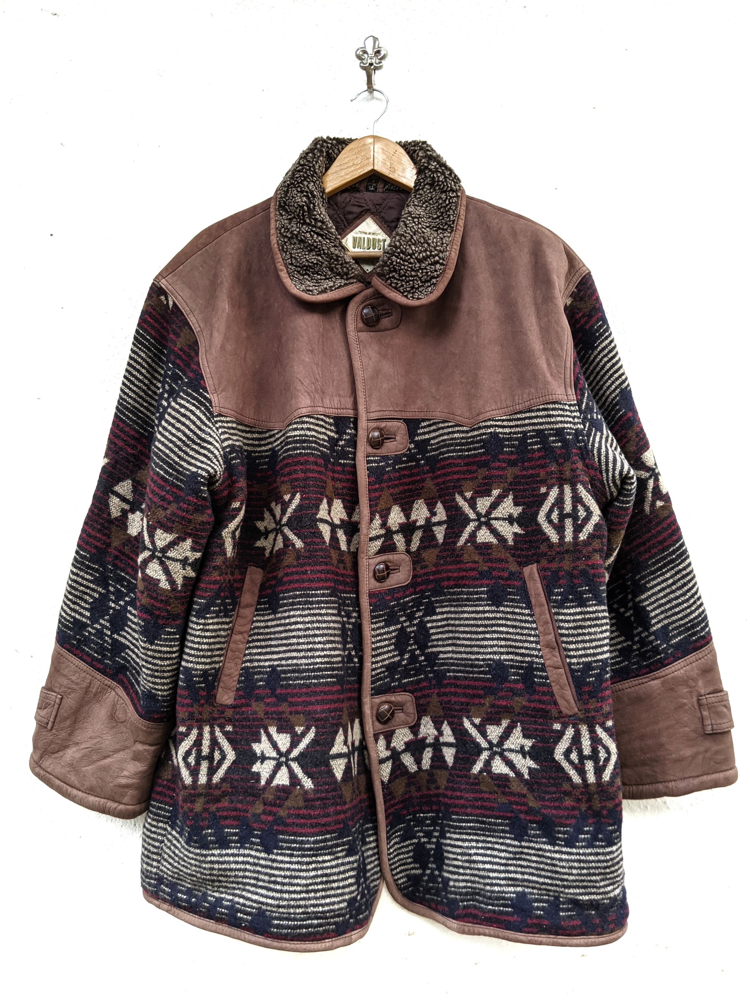 Japanese Brand VOLDUGT HOMME NAVAJO HEAVY BUTTON DOWN JACKET Size US XL / EU 56 / 4 - 1 Thumbnail