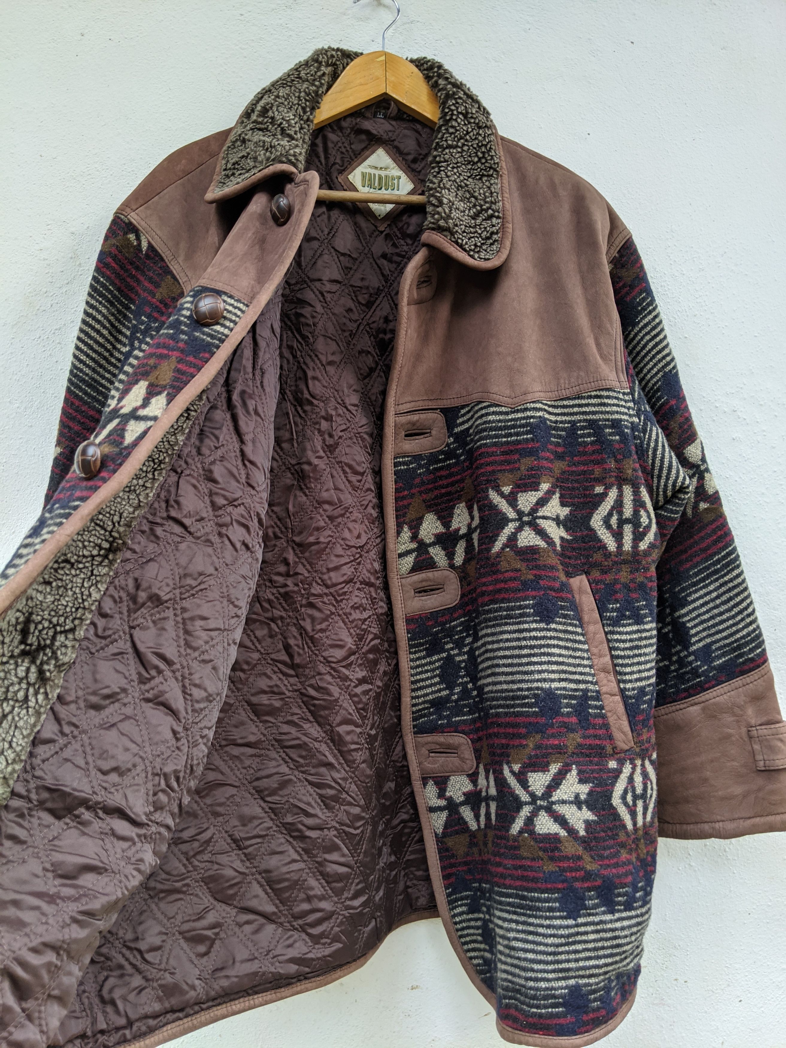 Japanese Brand VOLDUGT HOMME NAVAJO HEAVY BUTTON DOWN JACKET Size US XL / EU 56 / 4 - 3 Thumbnail