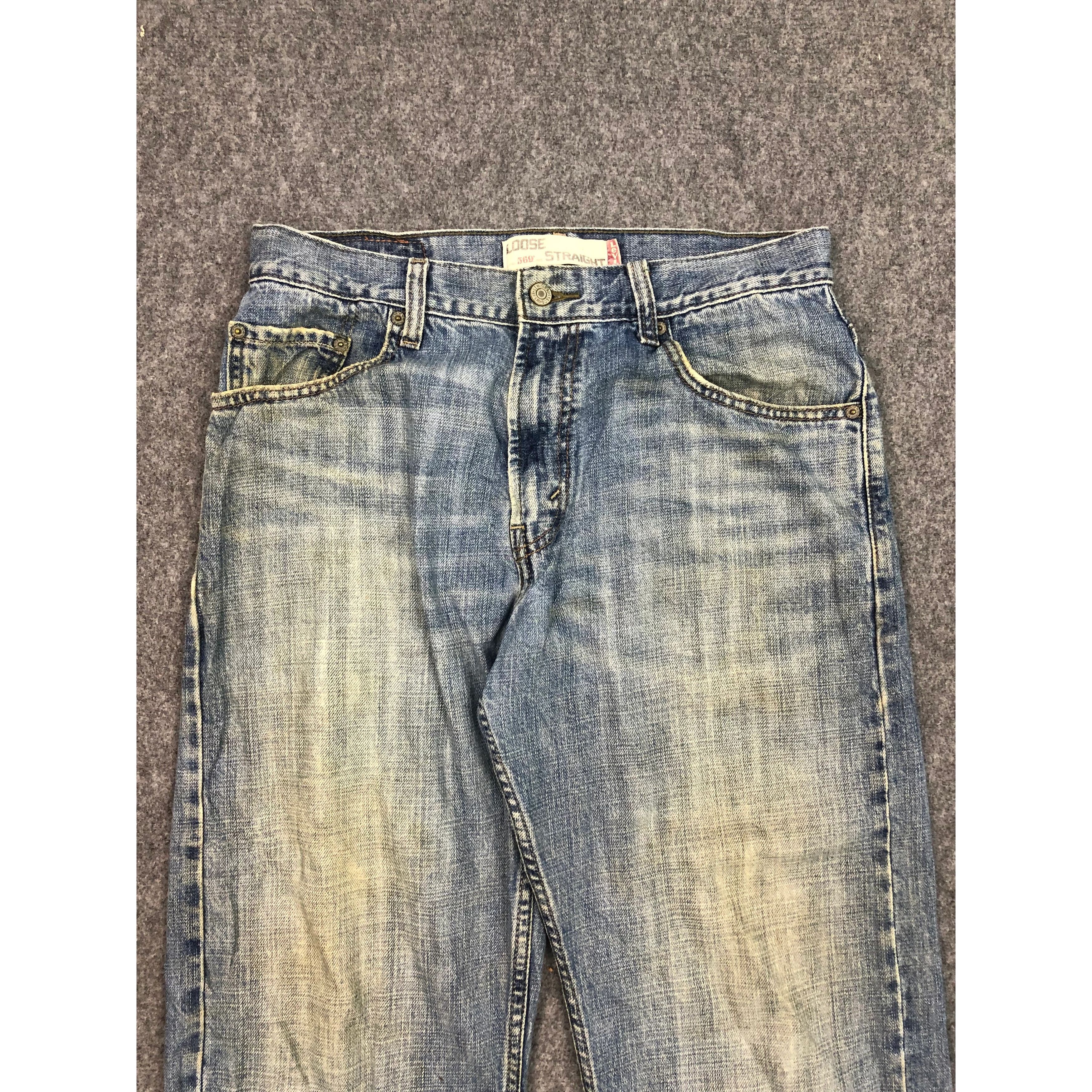 Levi's × Vintage Vintage Levis 569 Loose Straight Cut Denim Lightwash DP0336 Size US 33 - 3 Thumbnail