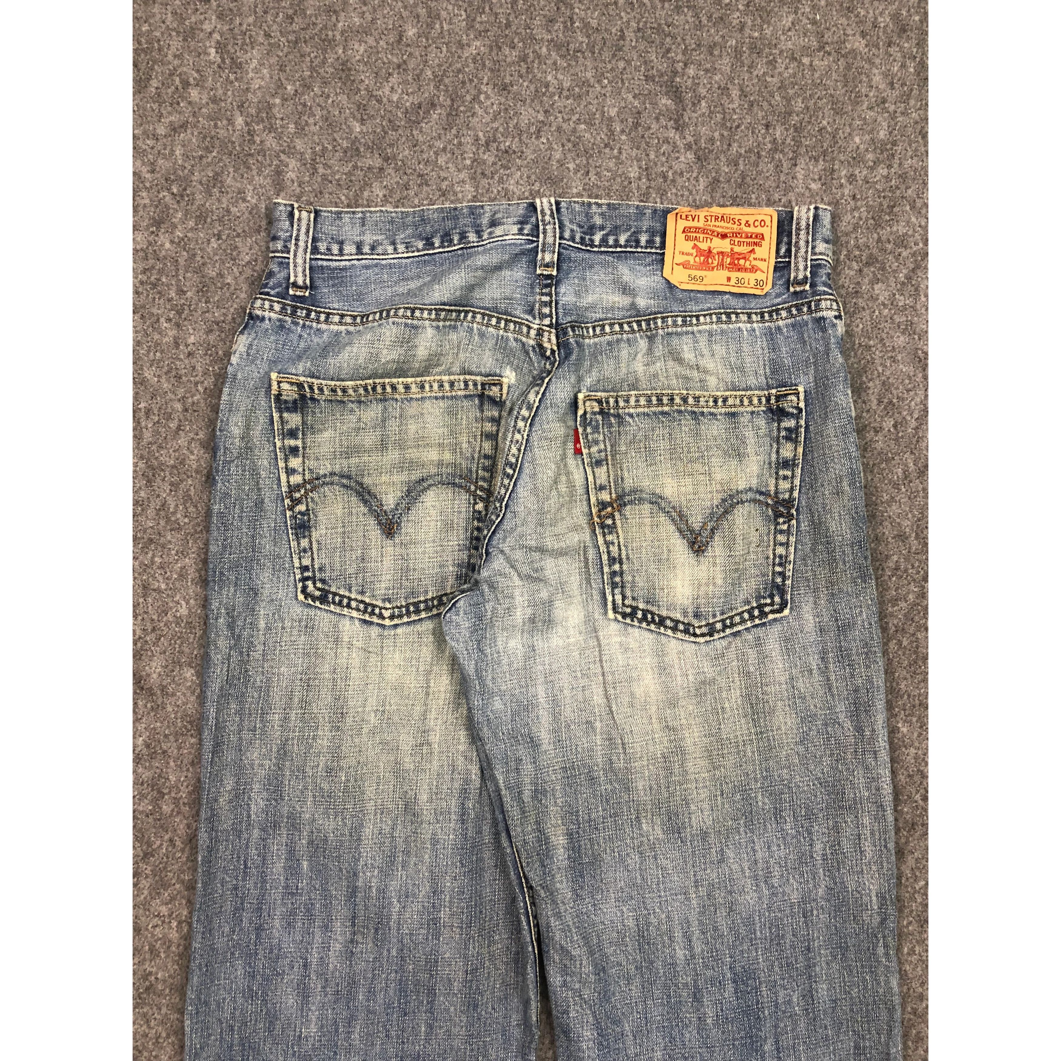 Levi's × Vintage Vintage Levis 569 Loose Straight Cut Denim Lightwash DP0336 Size US 33 - 4 Thumbnail