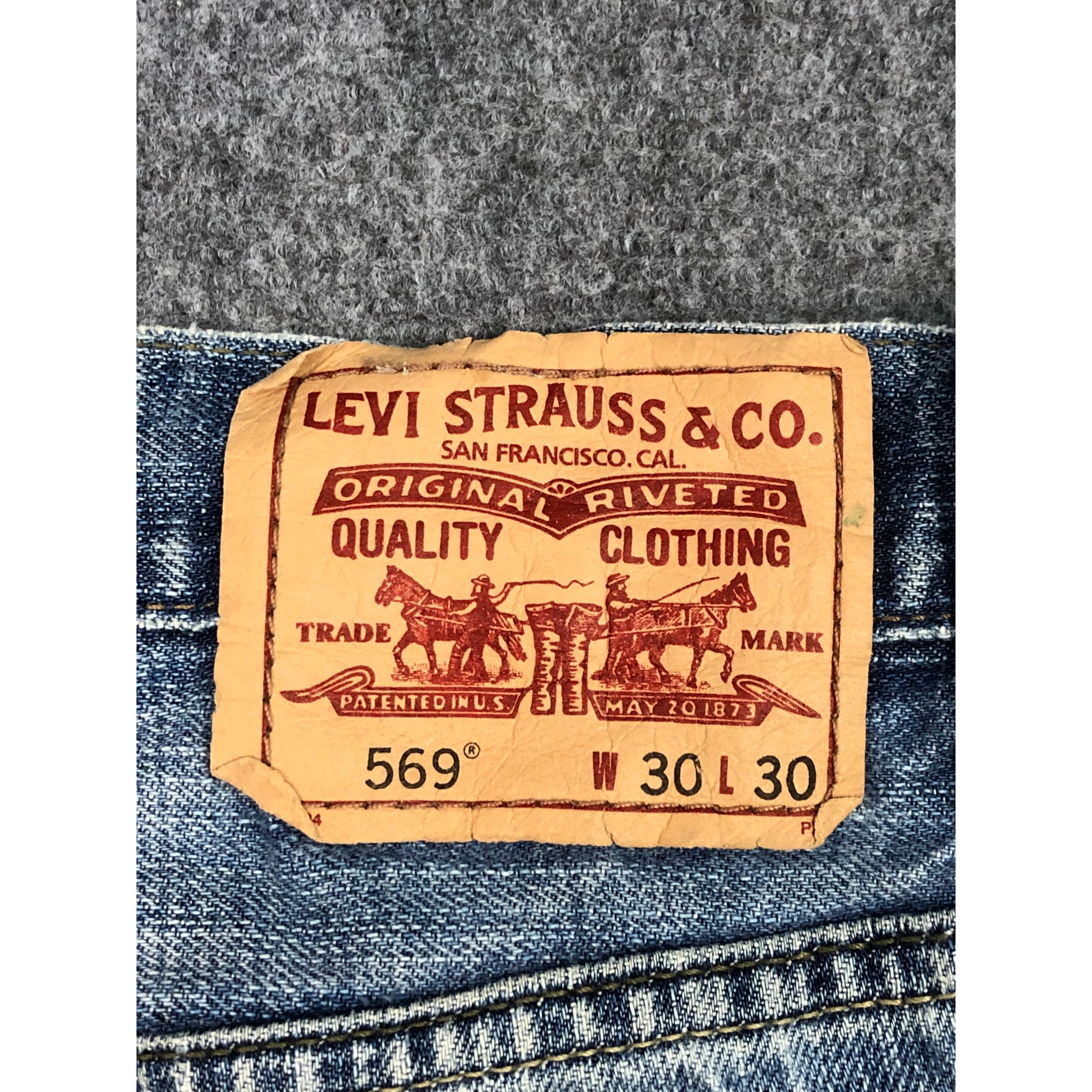 Levi's × Vintage Vintage Levis 569 Loose Straight Cut Denim Lightwash DP0336 Size US 33 - 5 Thumbnail