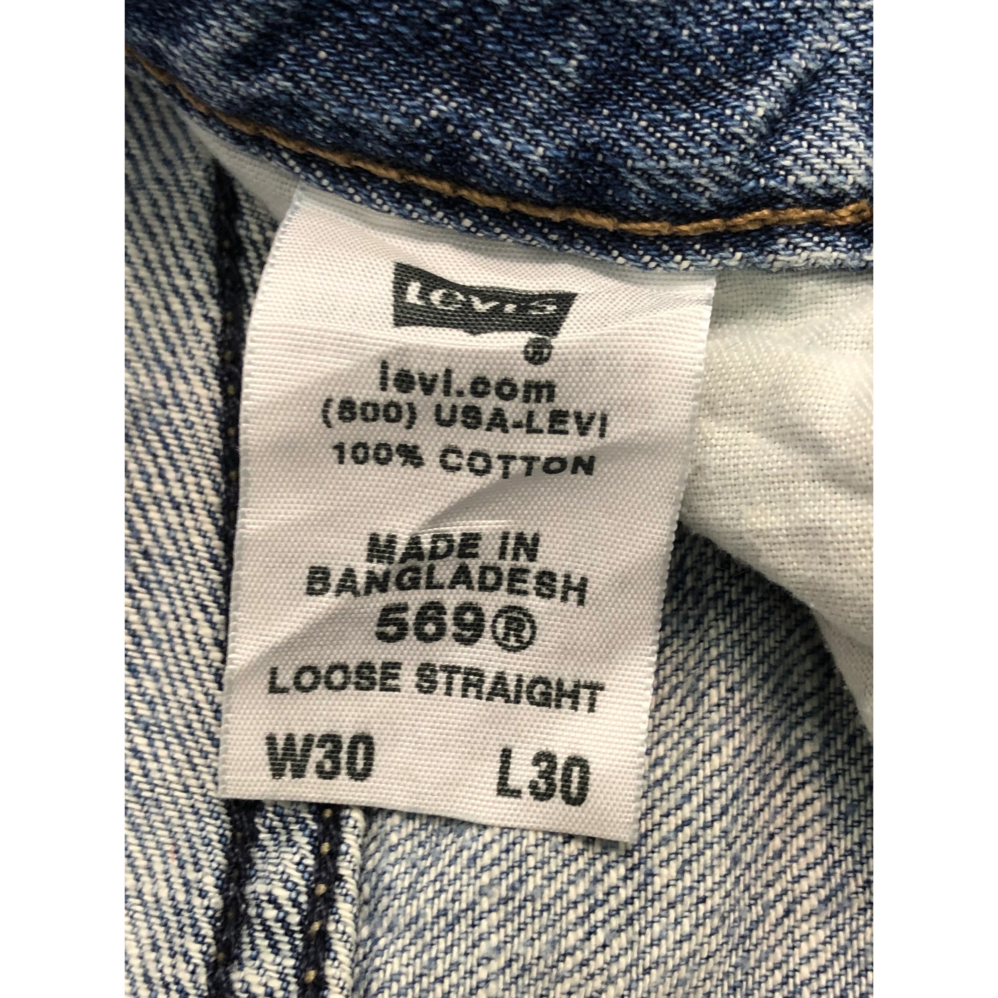 Levi's × Vintage Vintage Levis 569 Loose Straight Cut Denim Lightwash DP0336 Size US 33 - 8 Thumbnail