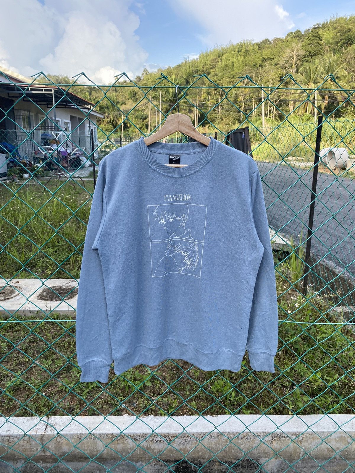 Japanese Brand Anime Evangelion Woven Crewneck Sweater Size US L / EU 52-54 / 3 - 1 Thumbnail