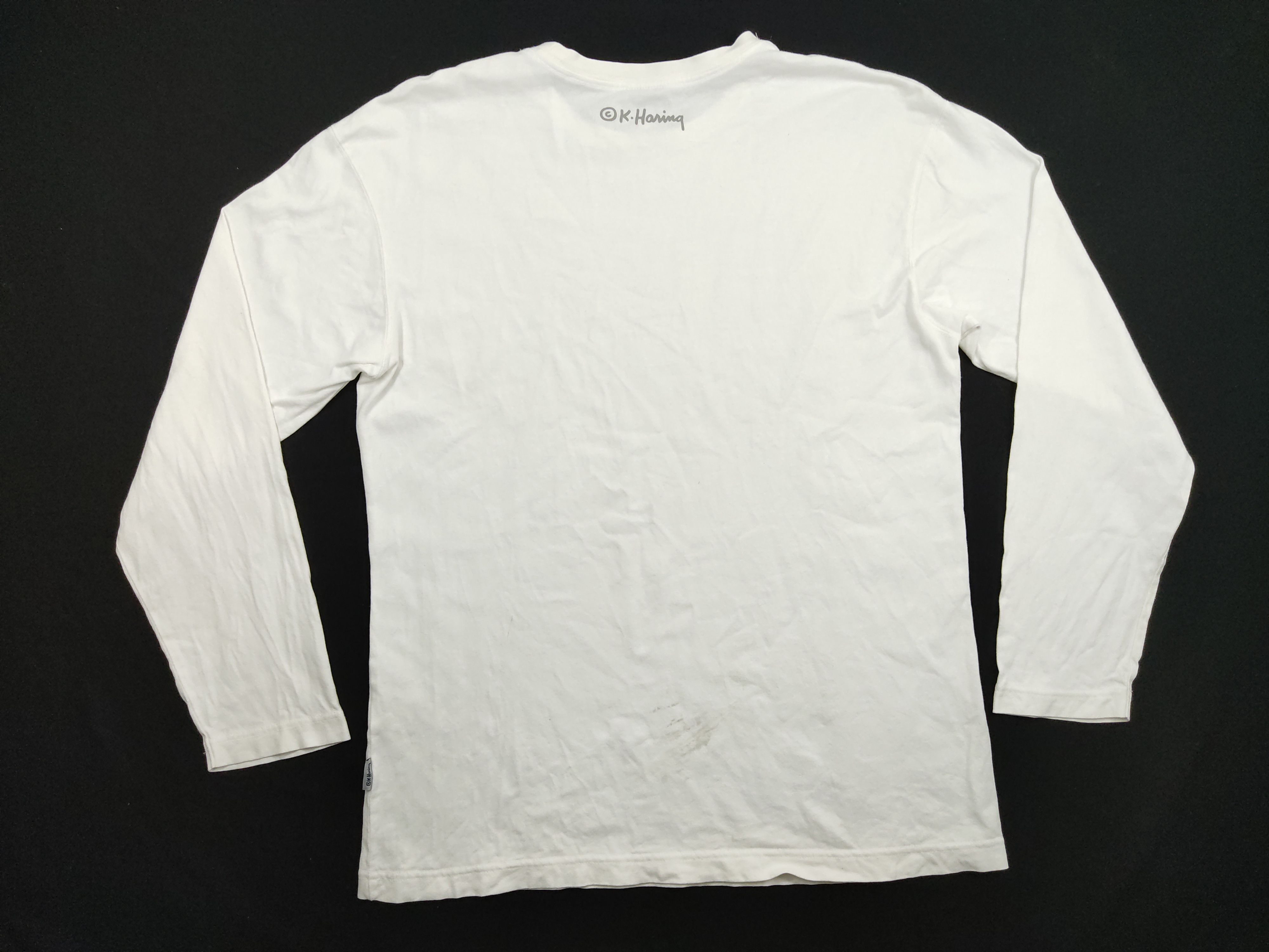 Japanese Brand Keith Haring Folded Peace Finger Logo Pop Art Long Sleeve Size US M / EU 48-50 / 2 - 3 Thumbnail