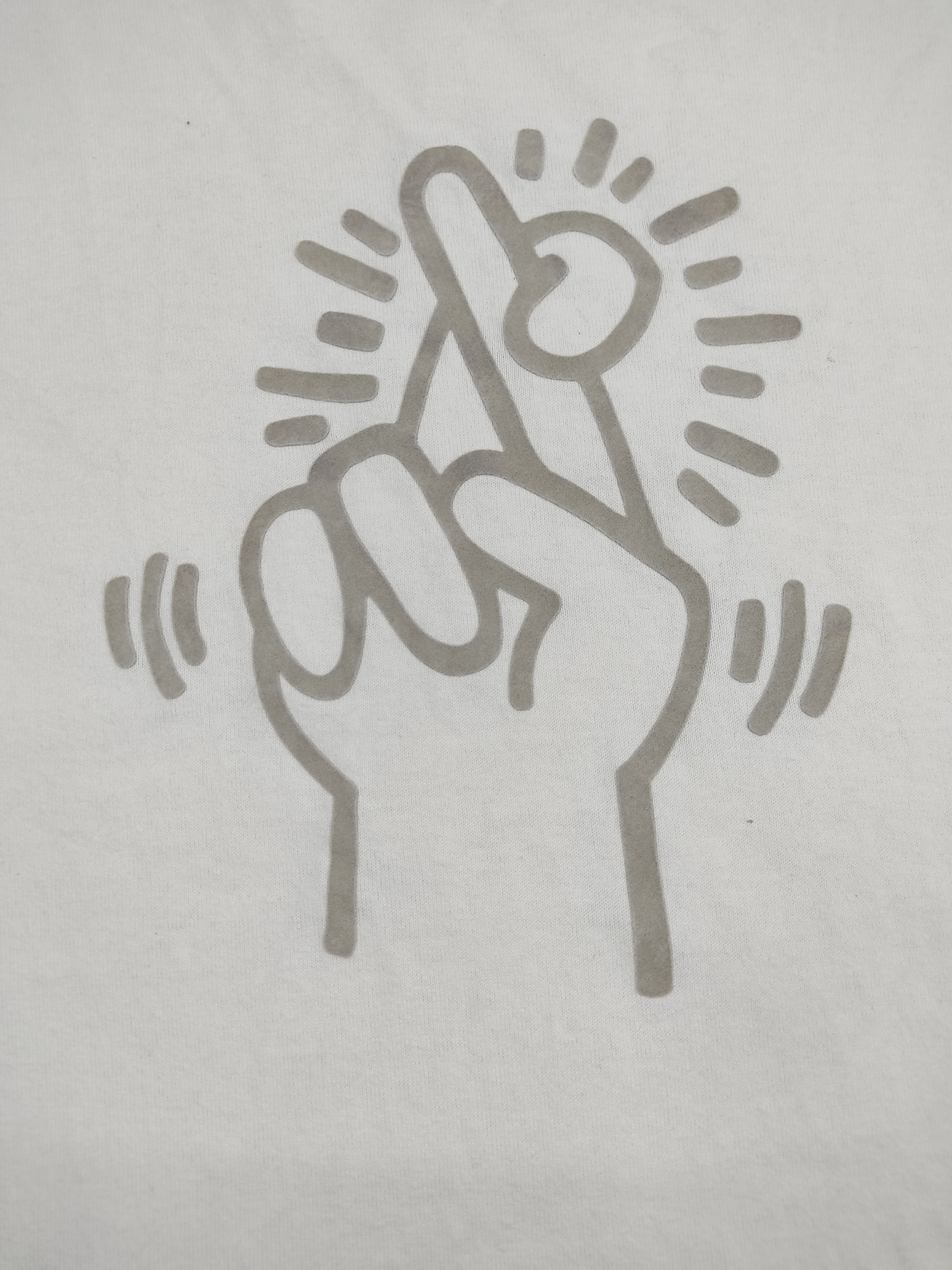 Japanese Brand Keith Haring Folded Peace Finger Logo Pop Art Long Sleeve Size US M / EU 48-50 / 2 - 2 Thumbnail