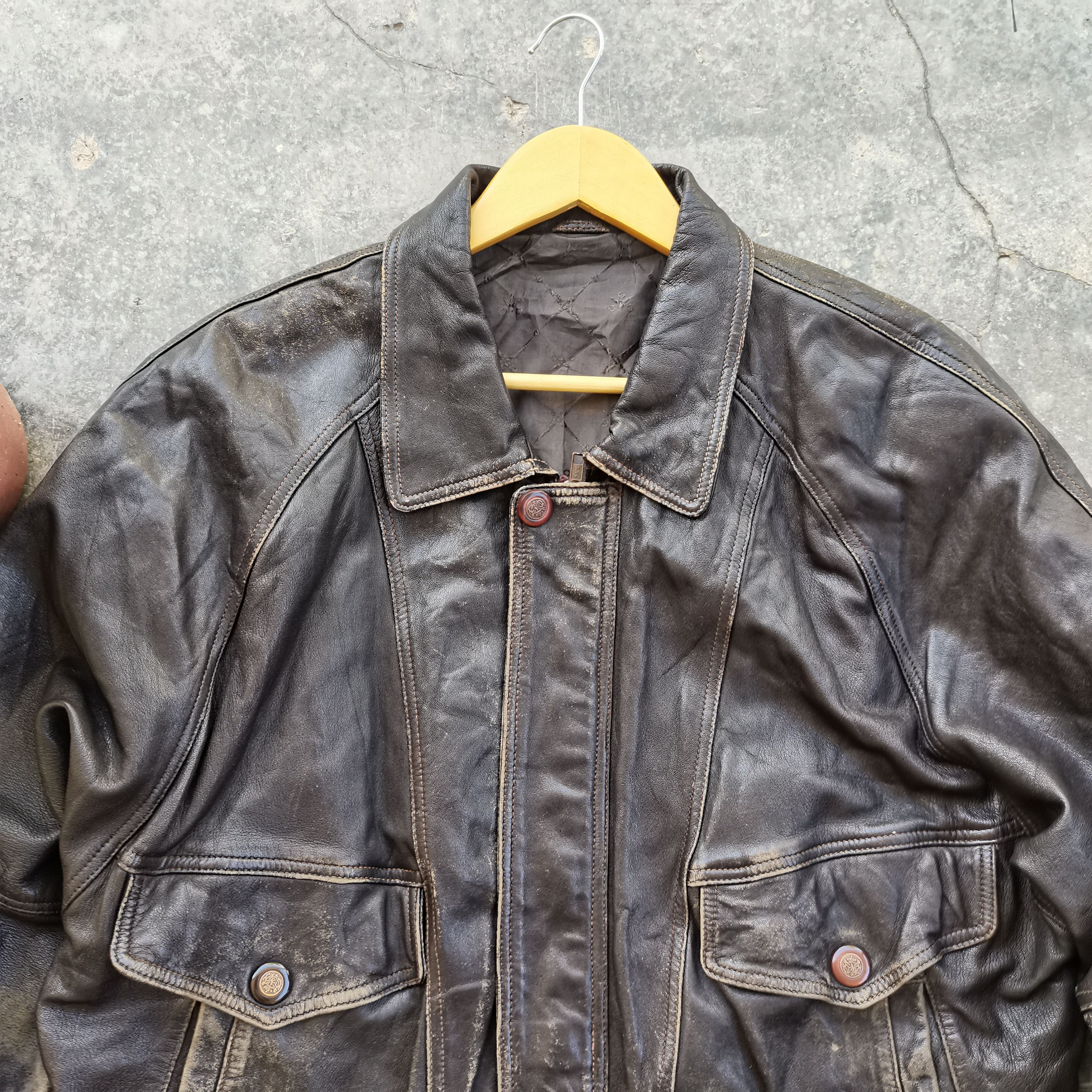 Archive🔥Vintage Japanese Brand Genuine Leather Jacket