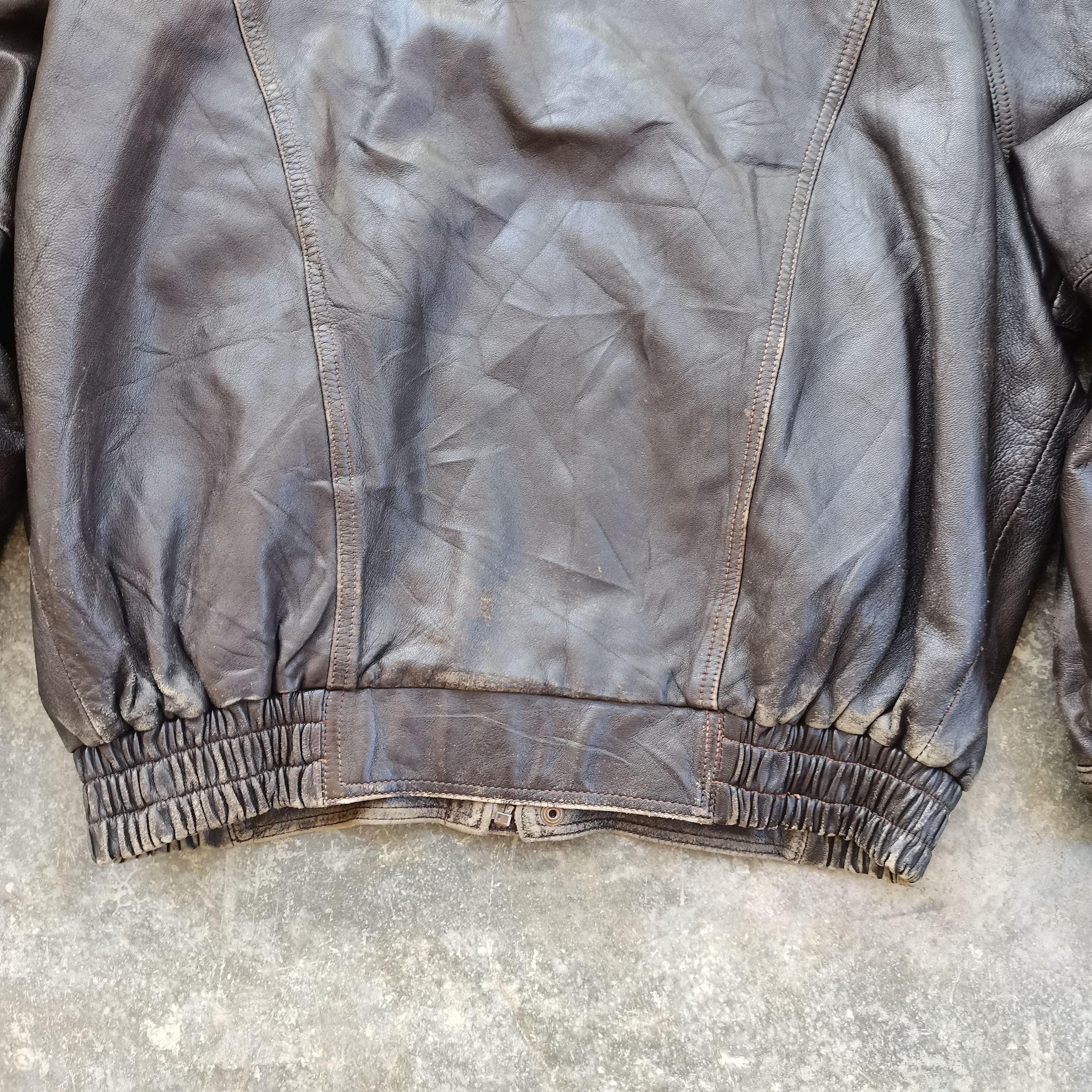 Genuine Leather Archive🔥Vintage Japanese Brand Genuine Leather Jacket Size US XL / EU 56 / 4 - 10 Thumbnail
