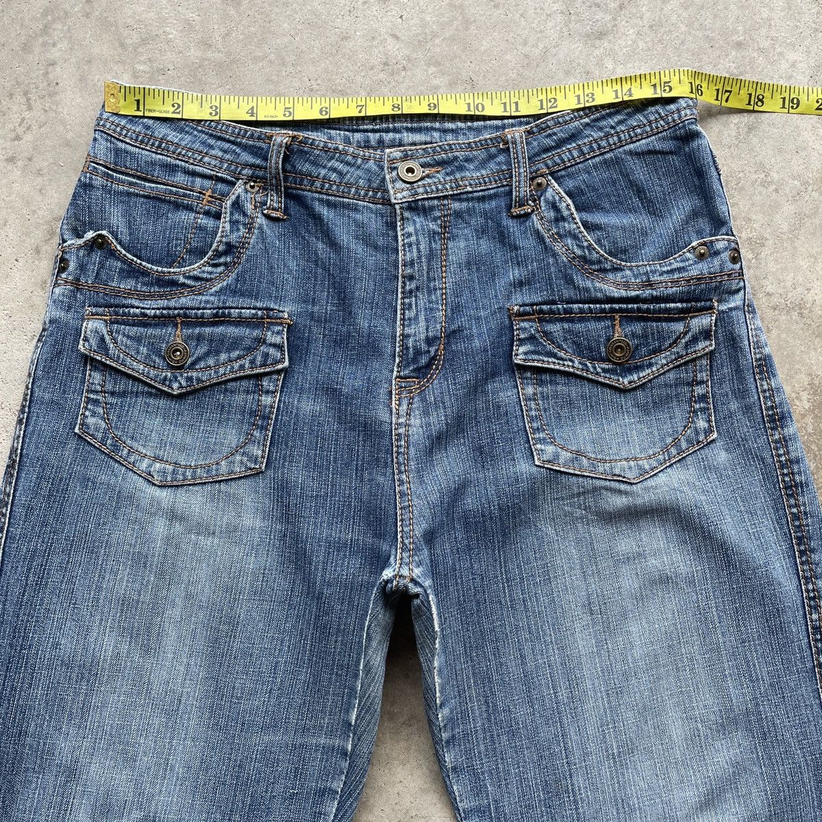 Japanese Brand Japanese Vintage Faded FLARE Denim Jeans Pants Distressed Size US 32 / EU 48 - 5 Thumbnail