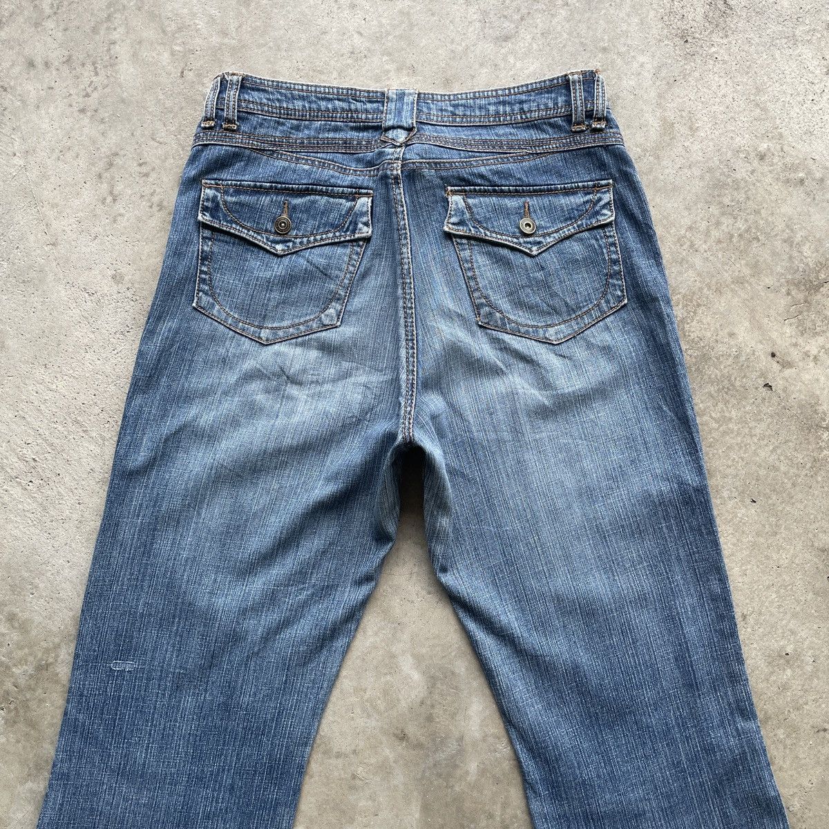 Japanese Brand Japanese Vintage Faded FLARE Denim Jeans Pants Distressed Size US 32 / EU 48 - 8 Thumbnail
