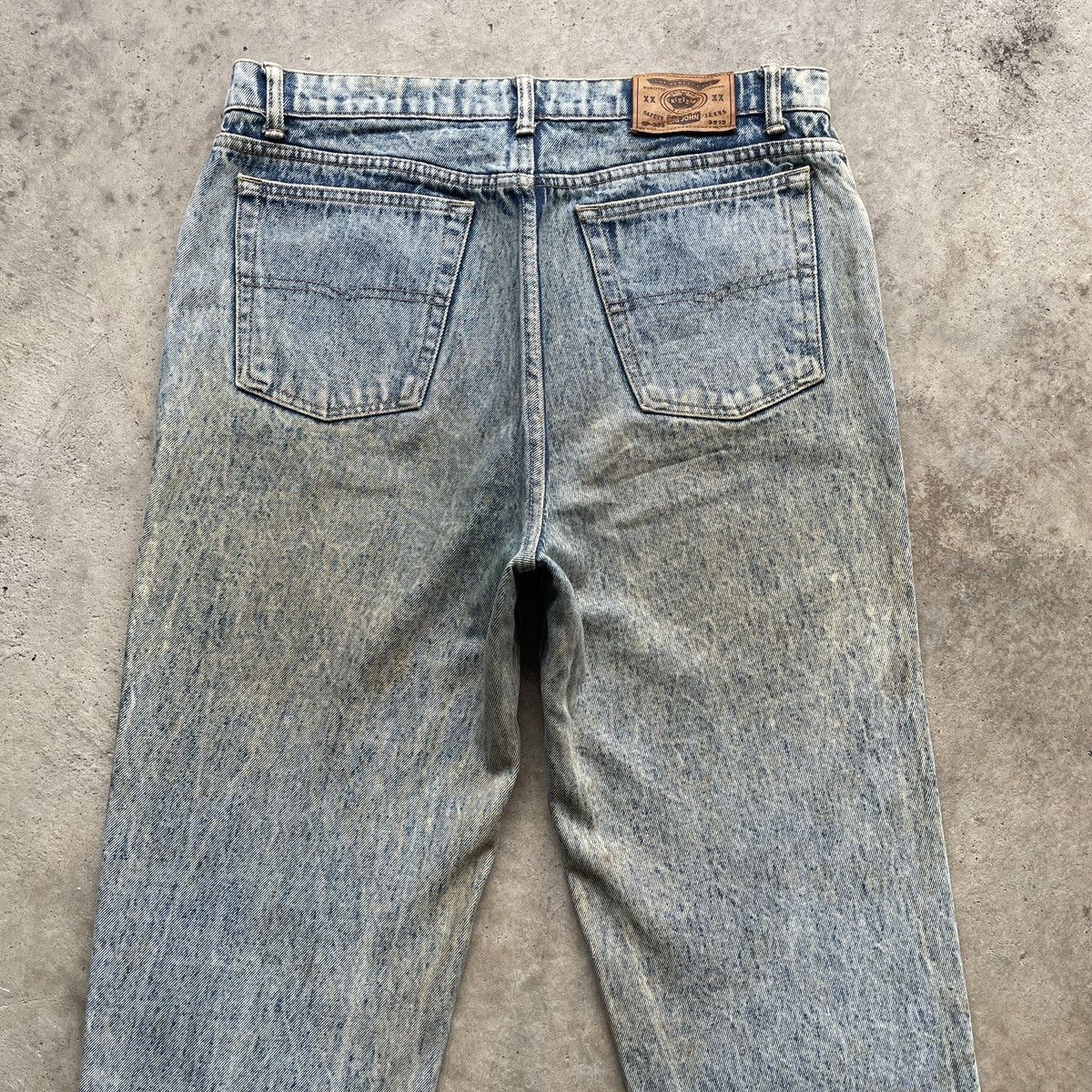 Big John × Jean Vintage Big John Faded Asics Wash Denim Jeans Pants W35 Size US 35 - 11 Thumbnail